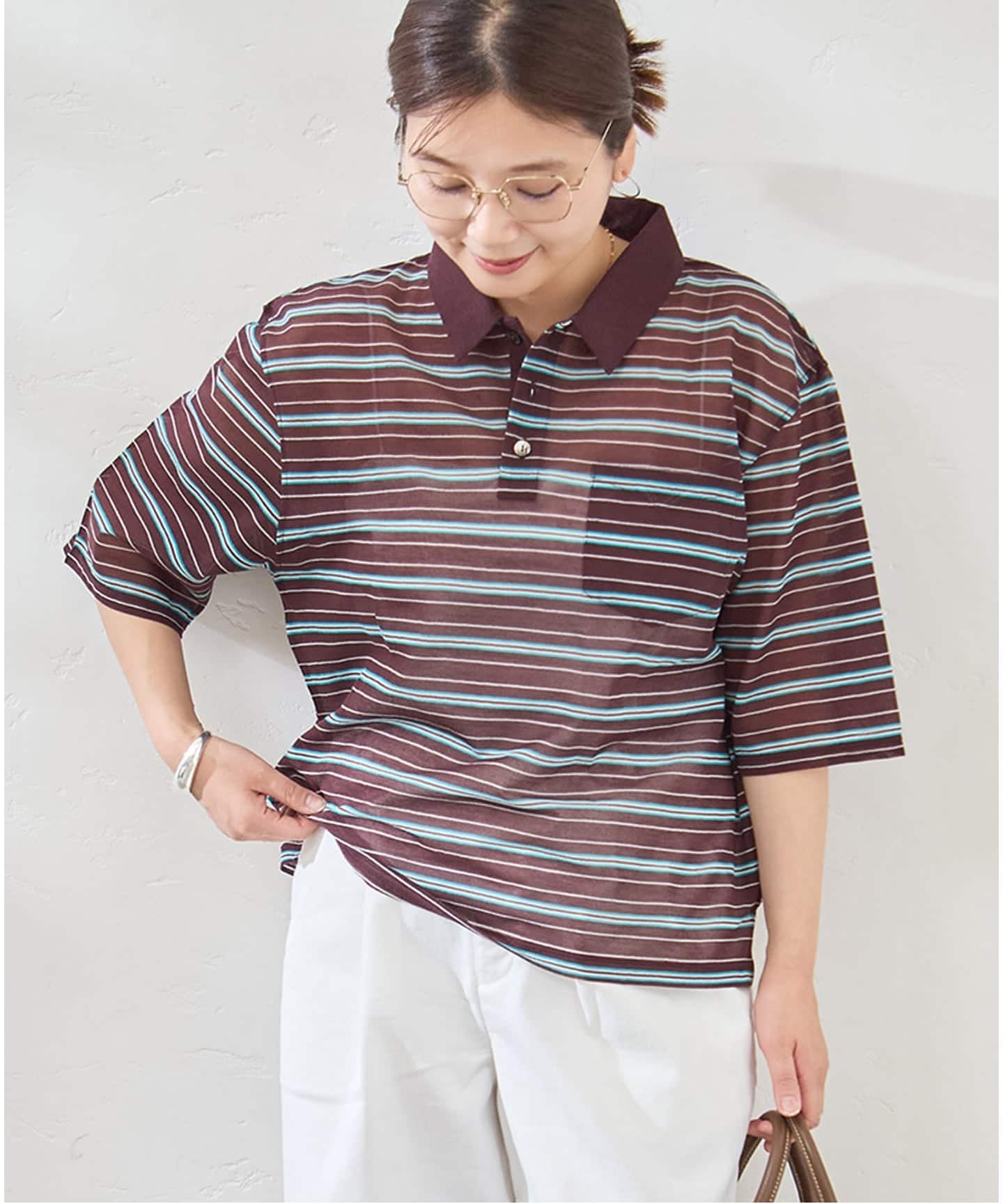 シアーカノコボーダーポロシャツ（Tシャツ／カットソー）｜JOURNAL