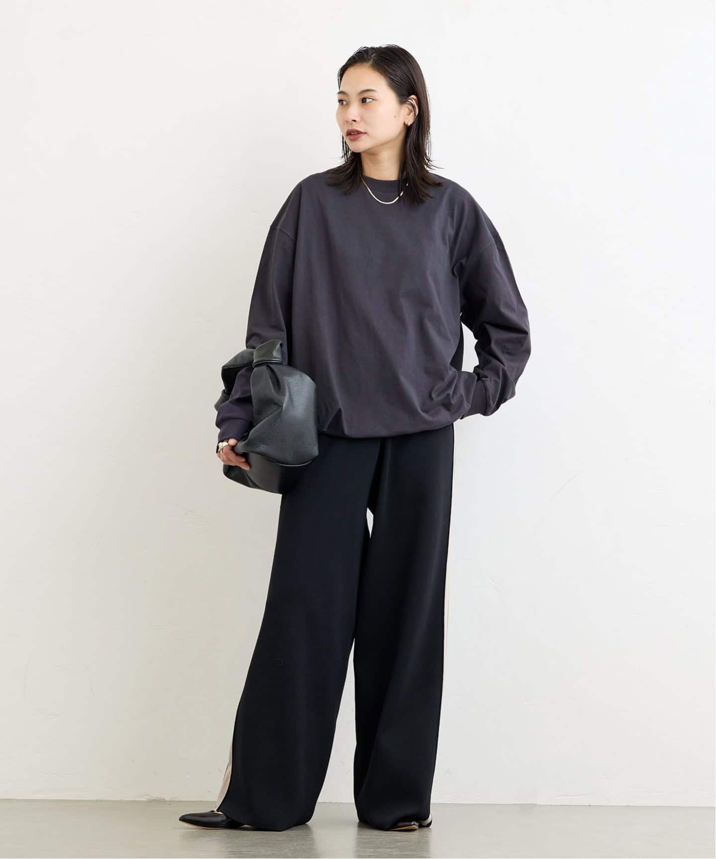 追加》シャーリングロングスリーブTシャツ（Tシャツ／カットソー