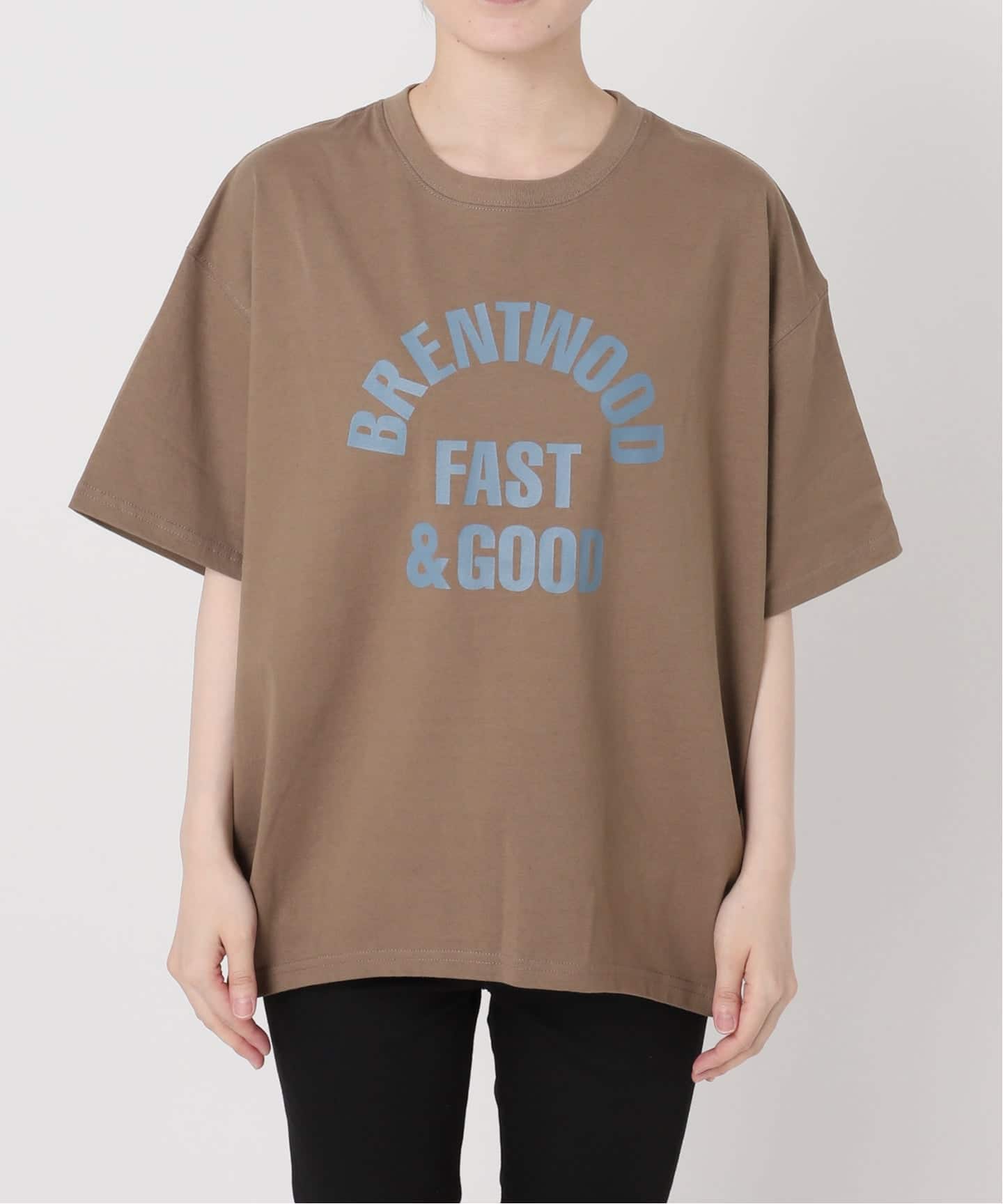 TINGRAM ブラウン スウェットTシャツ バックプリント　パンツ プリントタックスウェットTシャツ（Tシャツ／カットソー）｜JOURNAL