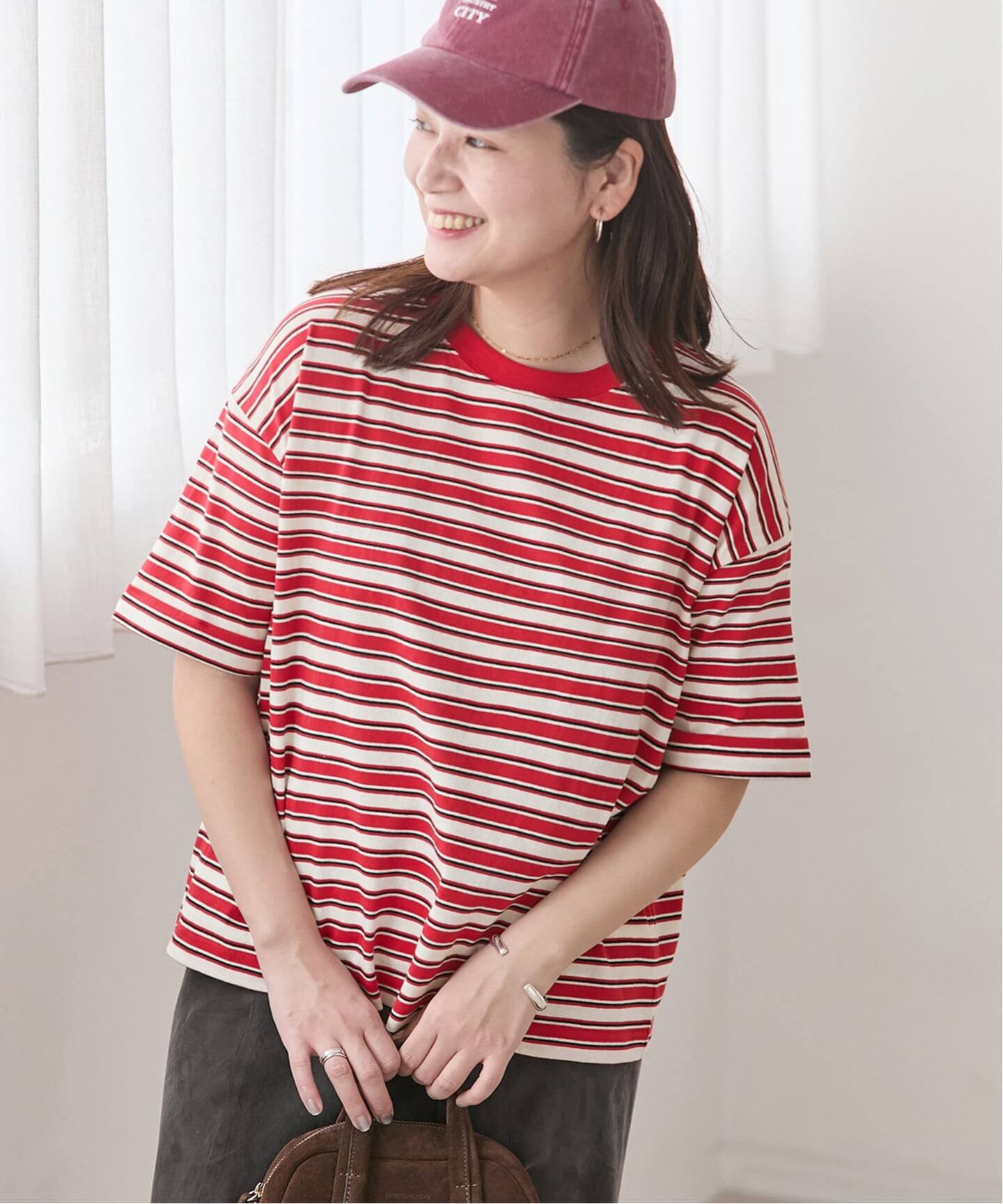 追加》汗ジミ防止ボーダービッグT（Tシャツ／カットソー）｜JOURNAL