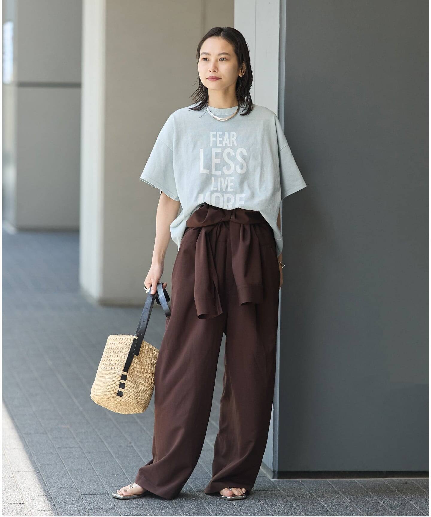 WEB限定追加4》ラウンドヘムピグメントT（Tシャツ／カットソー