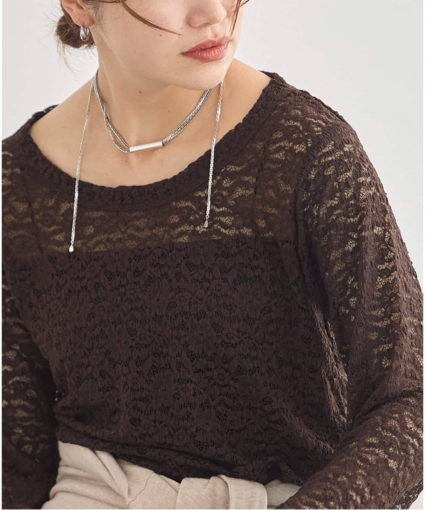 ストレッチレース2WAYプルオーバー（Tシャツ／カットソー）｜JOURNAL