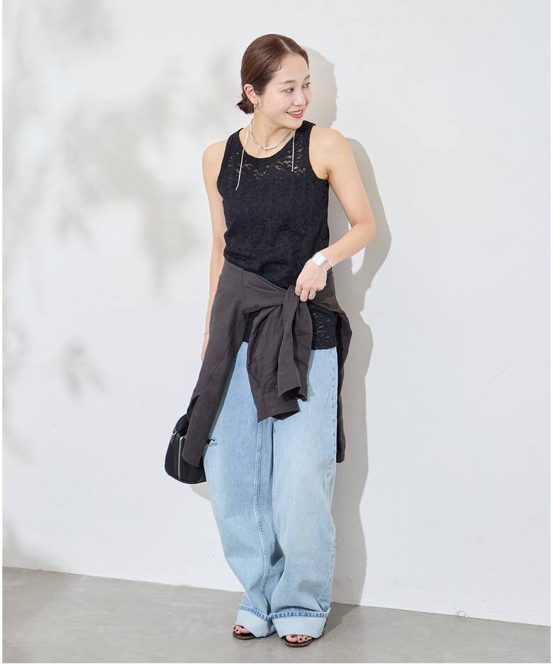 ストレッチフラワーレースタンク（Tシャツ／カットソー）｜JOURNAL 