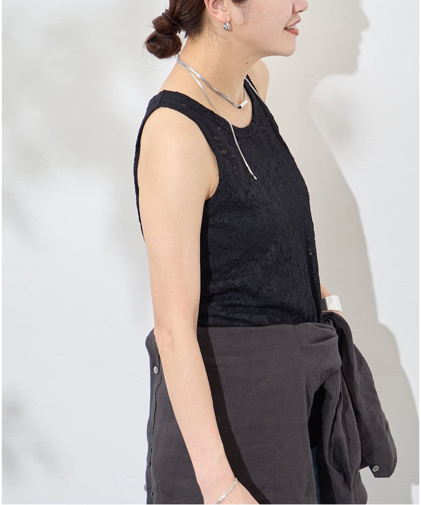 ストレッチフラワーレースタンク（Tシャツ／カットソー）｜JOURNAL