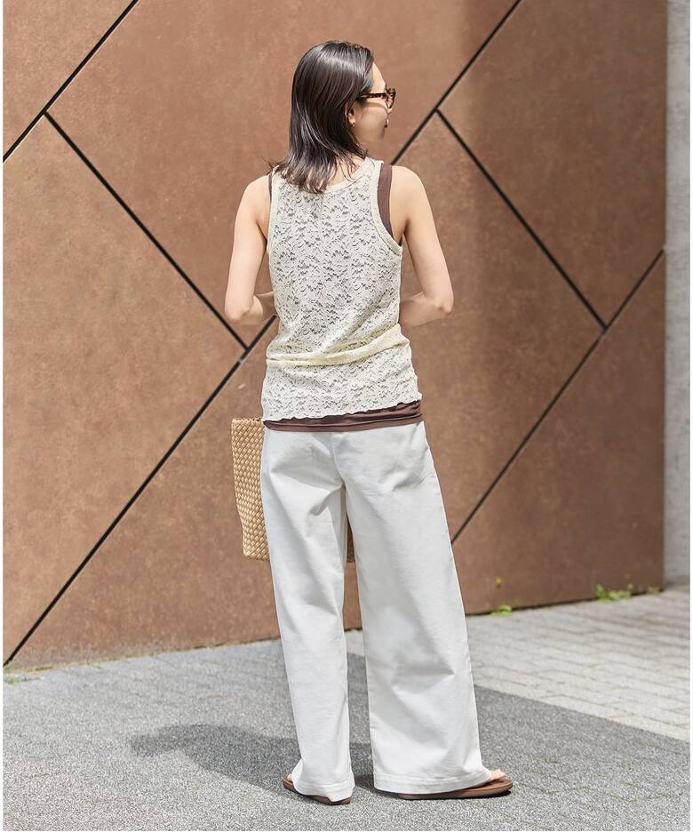 ストレッチフラワーレースタンク（Tシャツ／カットソー）｜JOURNAL 