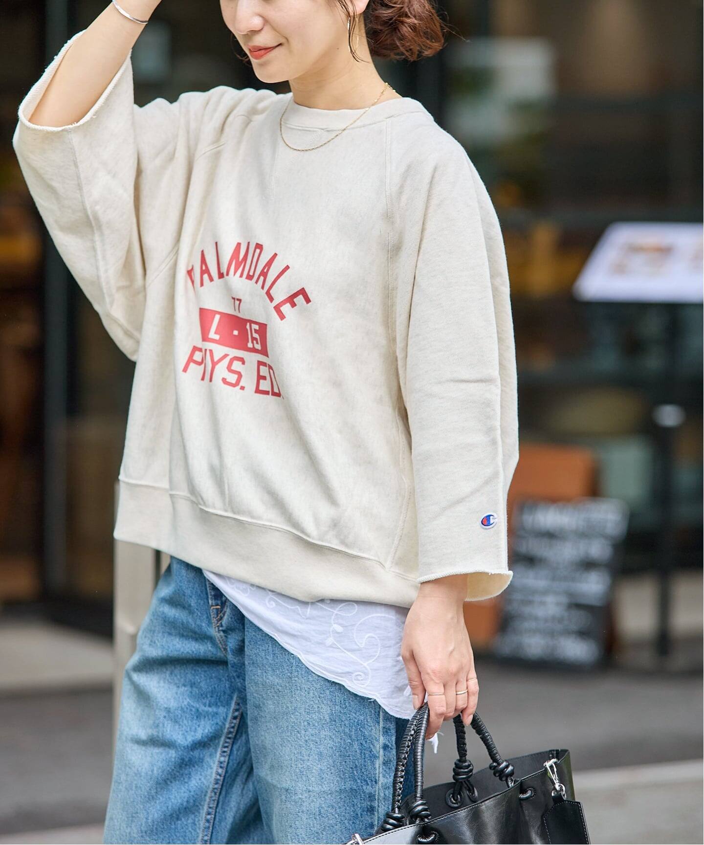 予約》別注【CHAMPION/チャンピオン】 for JS C/N HALF SLEEVE SWEAT