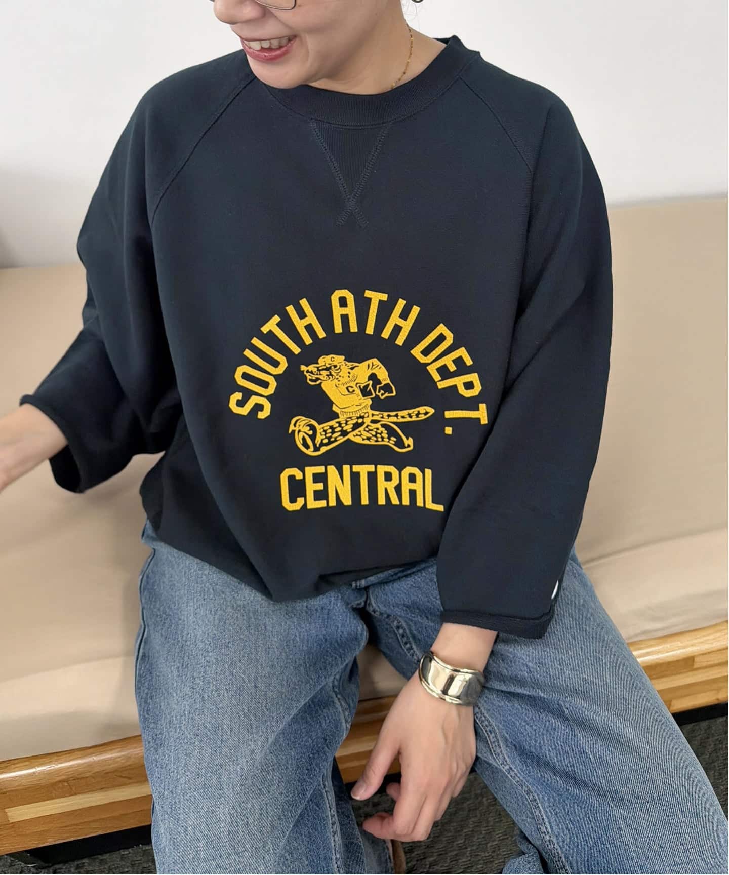 予約》別注【CHAMPION/チャンピオン】 for JS C/N HALF SLEEVE SWEAT