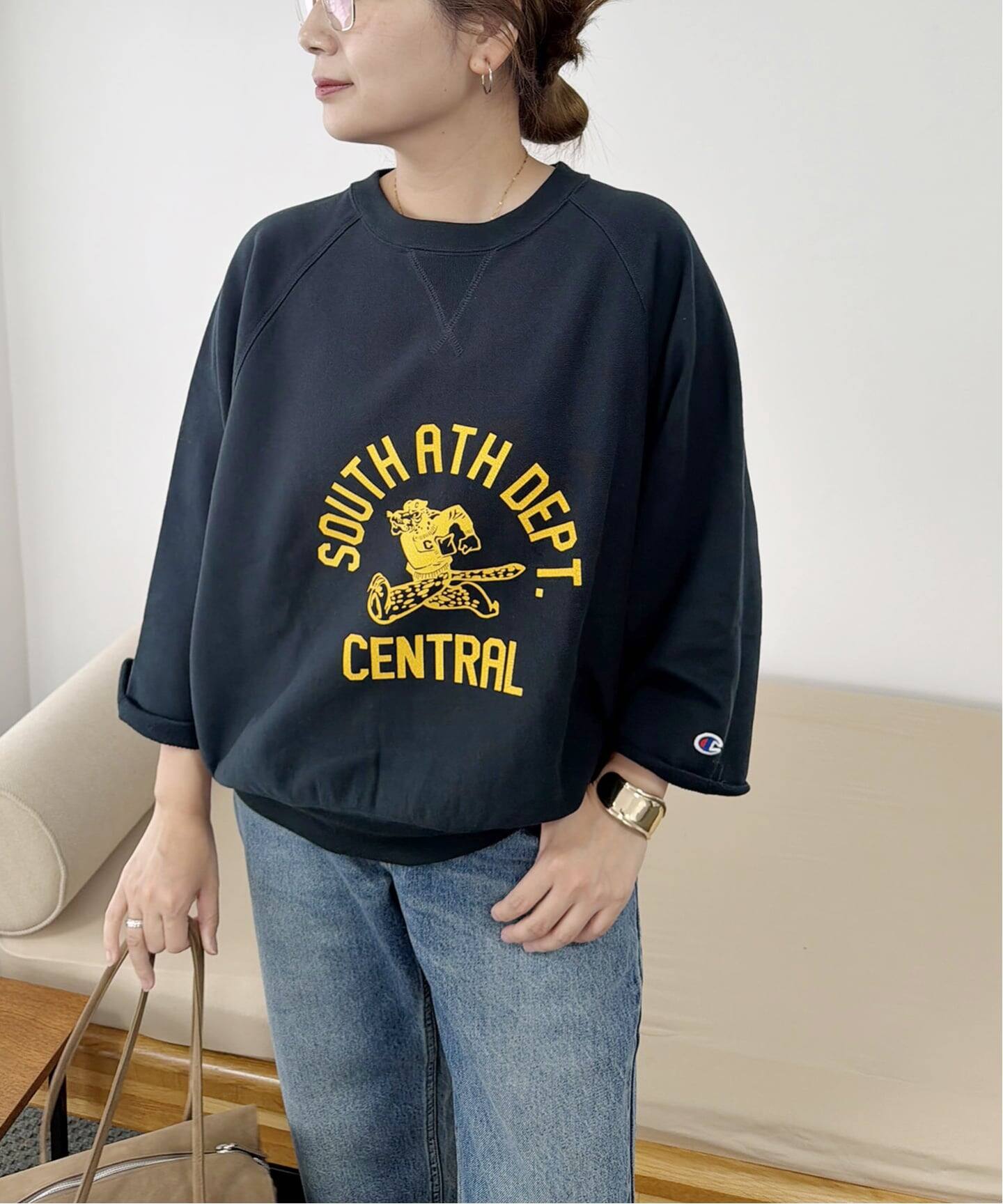 別注【CHAMPION/チャンピオン】 for JS C/N HALF SLEEVE SWEAT 