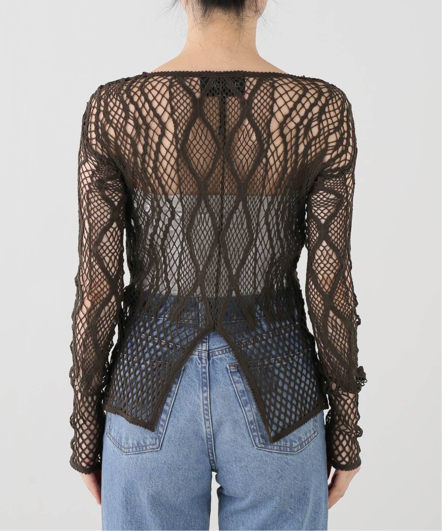 EUCHRONIA / ユークロニア】 Stretch Lace Long Sleeve Tee（Tシャツ
