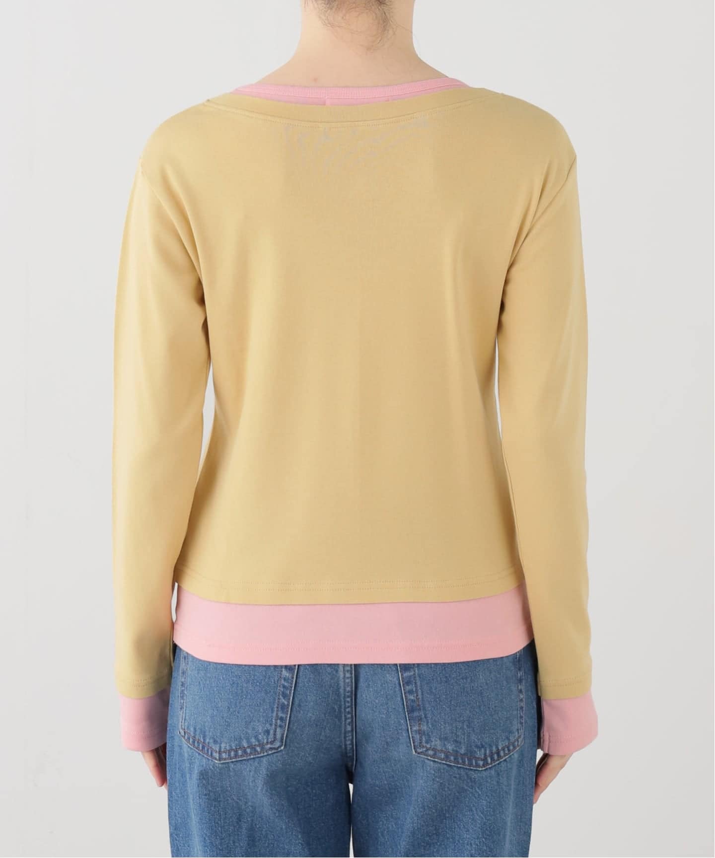 gimaguas/ギマガス】Sam T-Shirt Beige/Pink（Tシャツ／カットソー