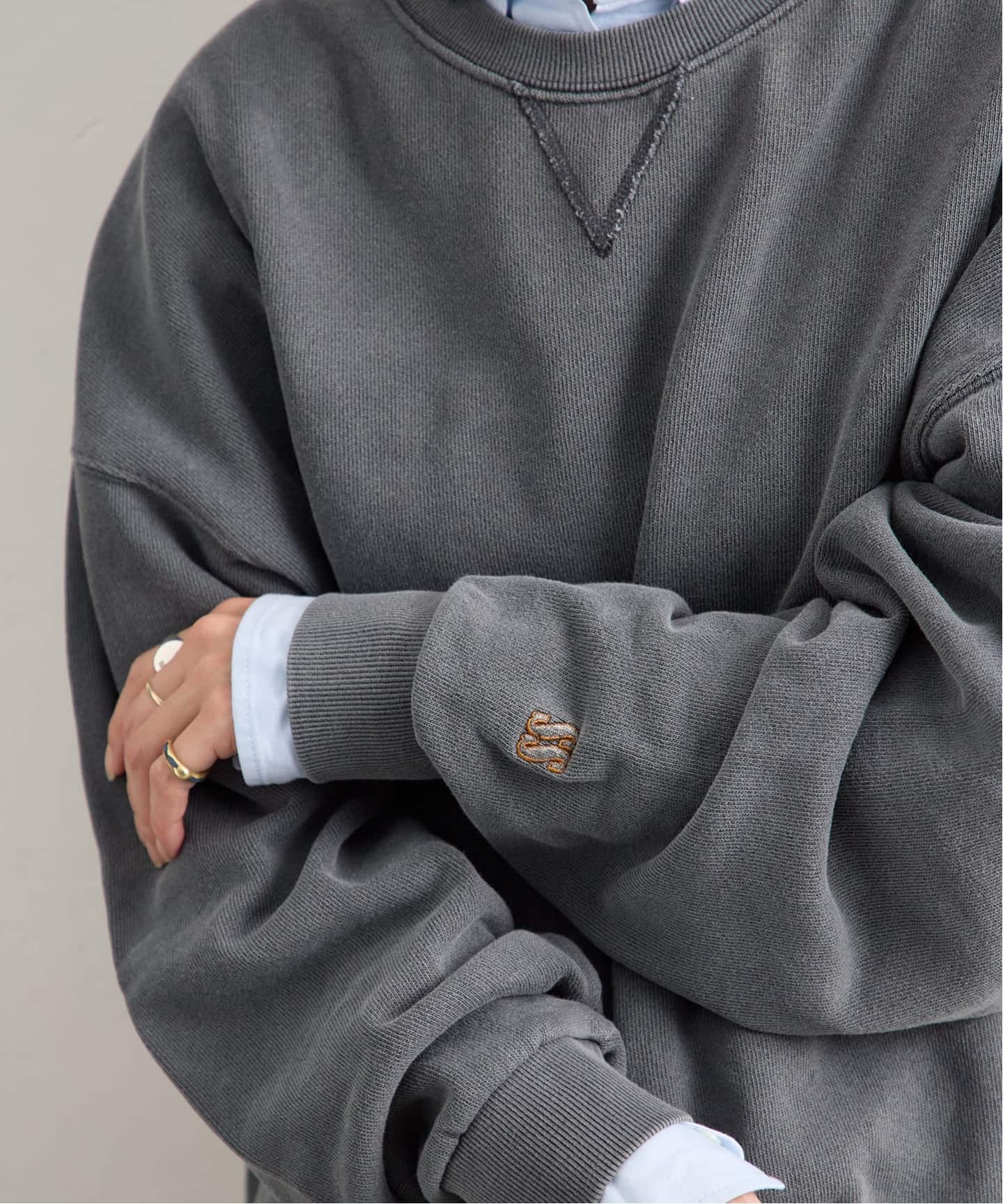 追加》【STAR＆STRIPE】 ガゼットツキオーバーFITスウェット