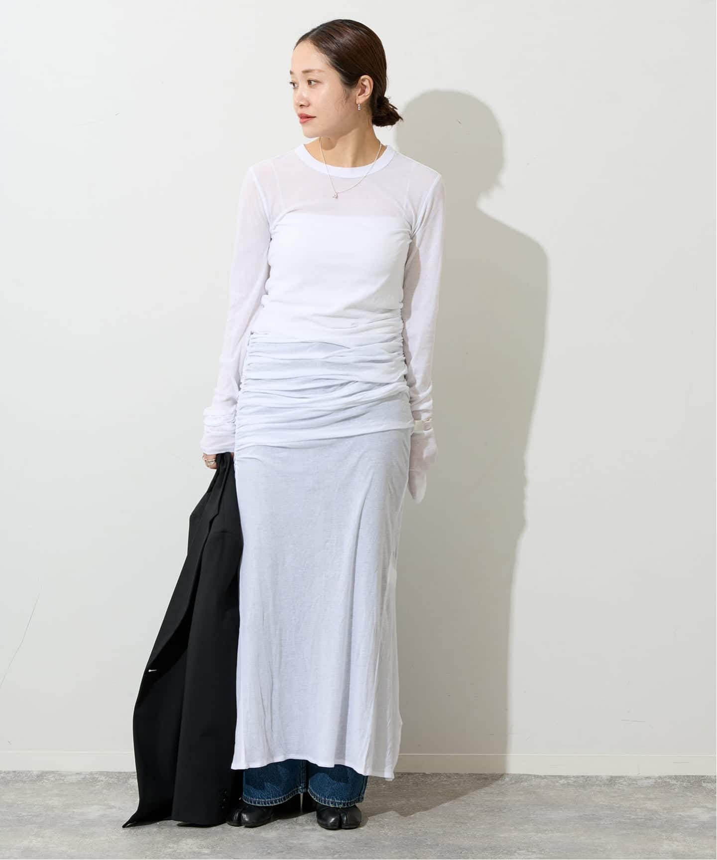 別注【Ayumi.Hamamoto×JOURNALSTANDARD】Draping Sheer Dress