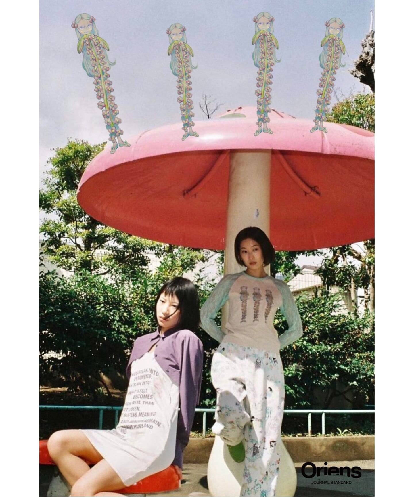 Ema gaspar×Oriens】Lace Laglan Tee（Tシャツ／カットソー）｜Oriens