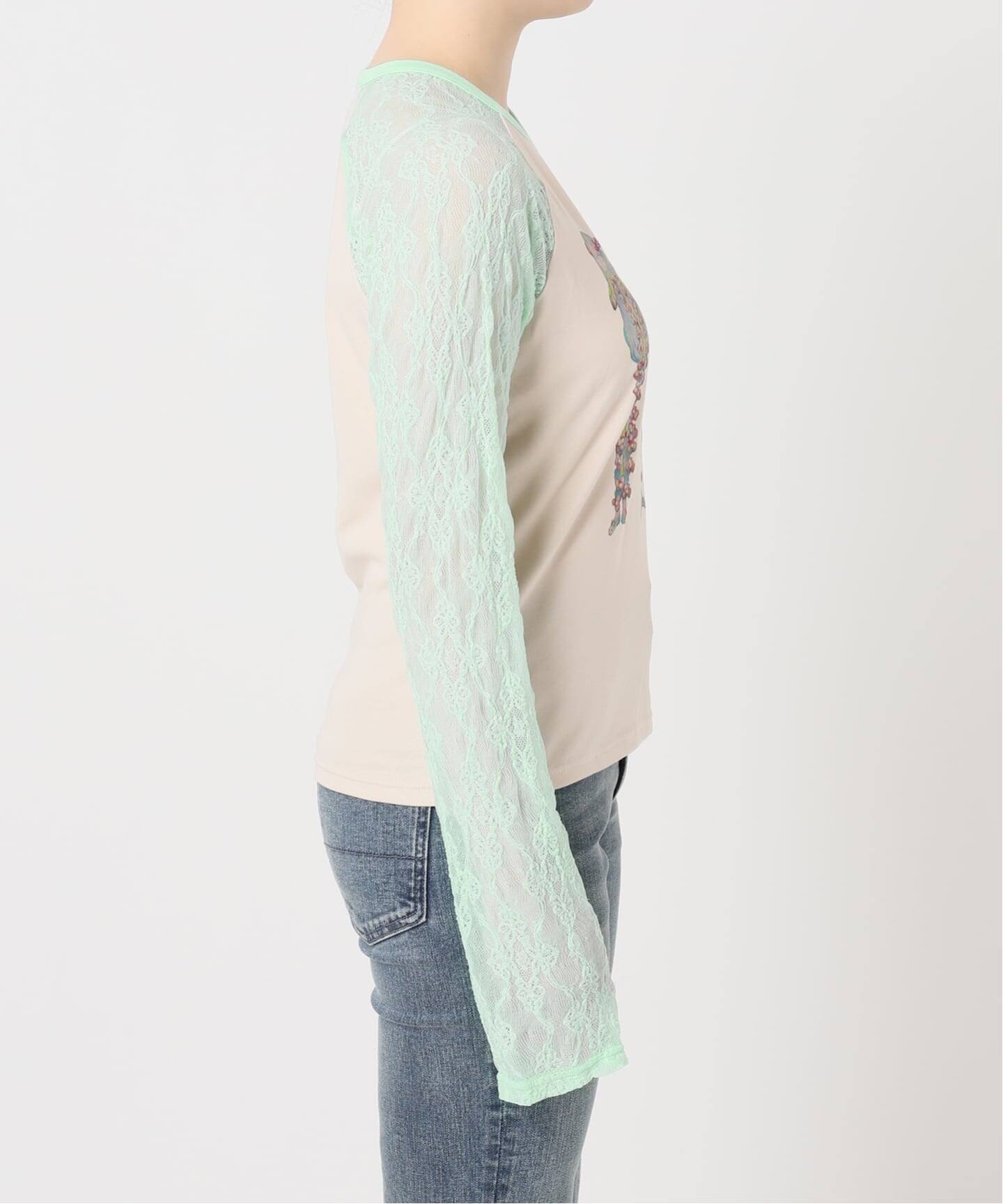 Ema gaspar×Oriens】Lace Laglan Tee（Tシャツ／カットソー）｜Oriens