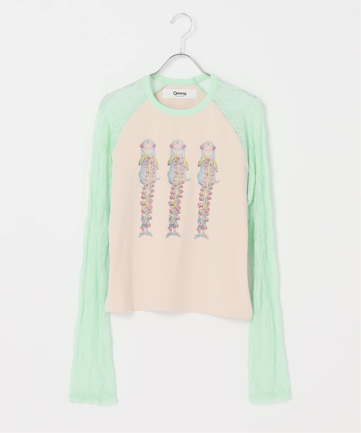 Ema gaspar×Oriens】Lace Laglan Tee（Tシャツ／カットソー）｜Oriens