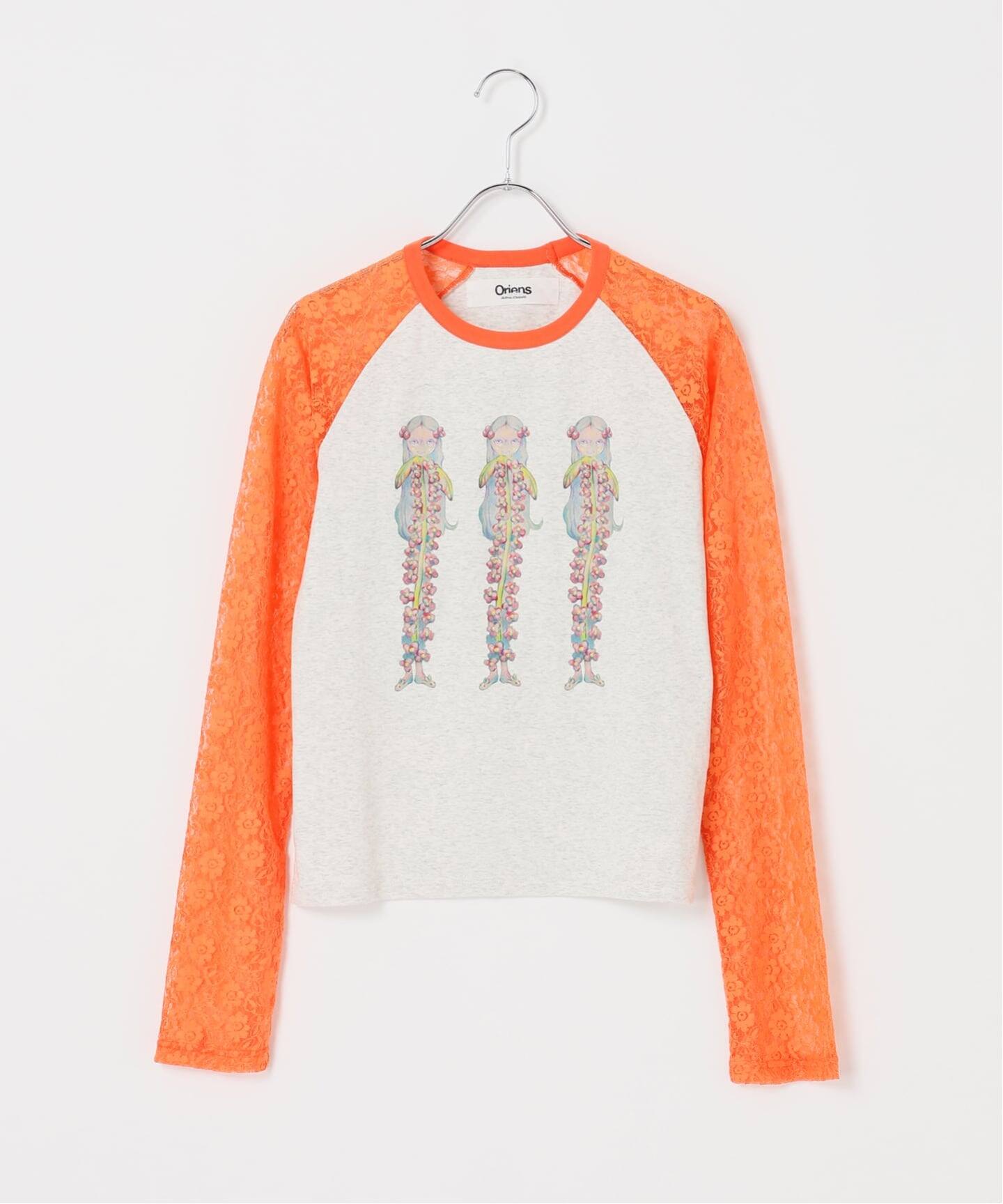 完売品‼️【Ema gaspar×Oriens】Lace Laglan Tee Ema gaspar×Oriens】Lace Laglan Tee（Tシャツ／カットソー）｜Oriens