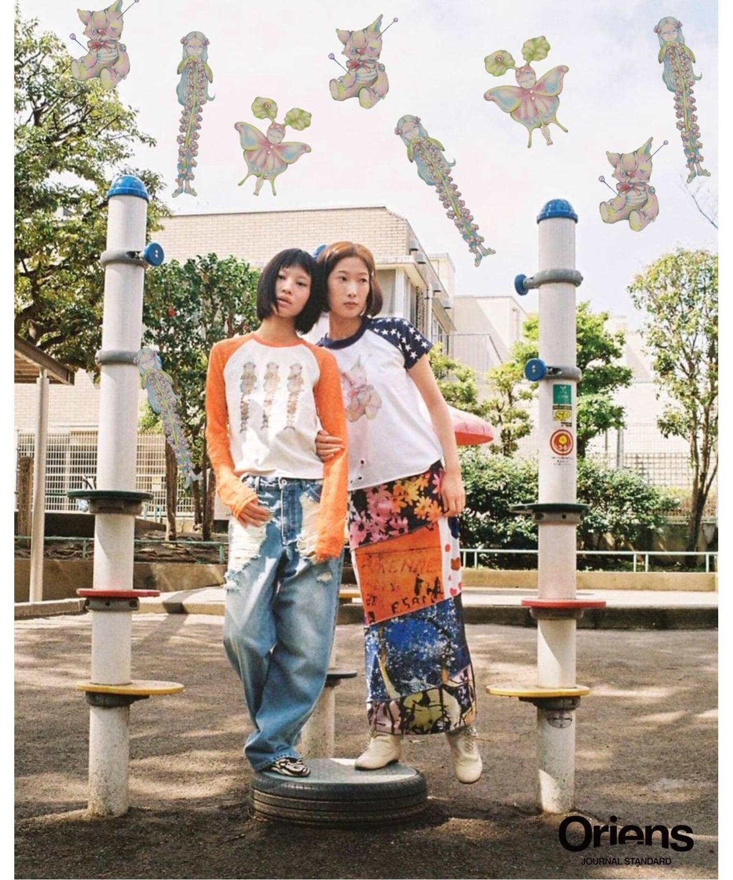 Ema gaspar×Oriens】Lace Laglan Tee（Tシャツ／カットソー）｜Oriens