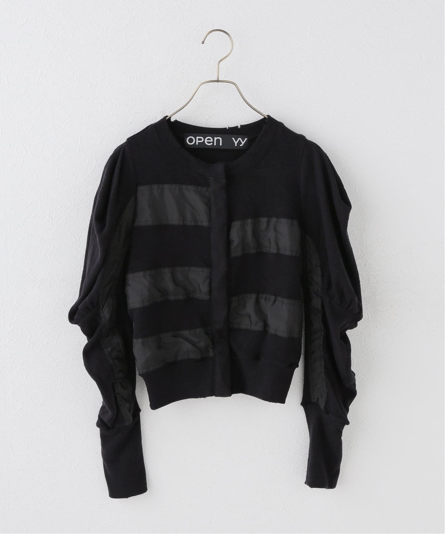 Open yy カットソー OPEN YY / オープン ワイワイ】Knitted SLOUCHY PUFF PANEL CARDI（T
