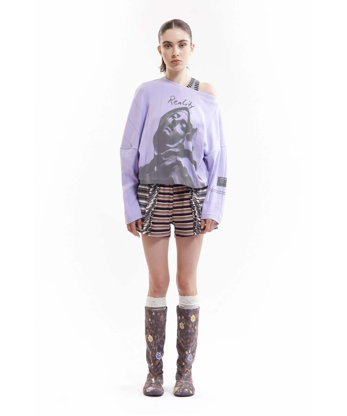 P.A.M/パム】 XEROX POINTELLE OFF SHOULDER TOP（Tシャツ／カットソー