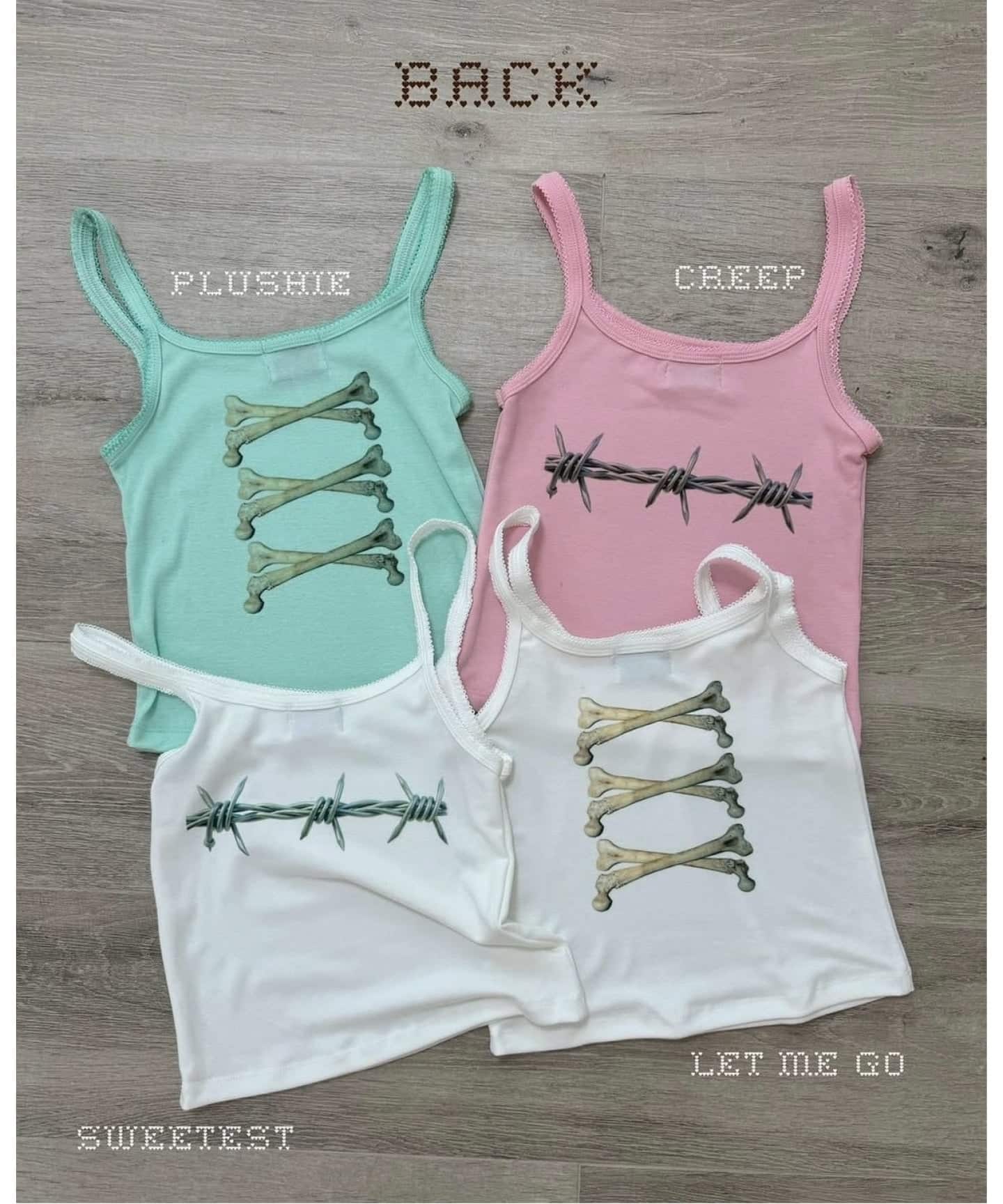 HOLECO/ホレコ】 Dango Camisole（CREEP/PINK）（キャミソール