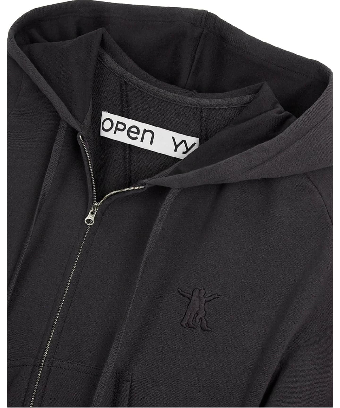 OPEN YY / オープンワイワイ】 Knitted SLANT ZIP HOODIE（パーカー