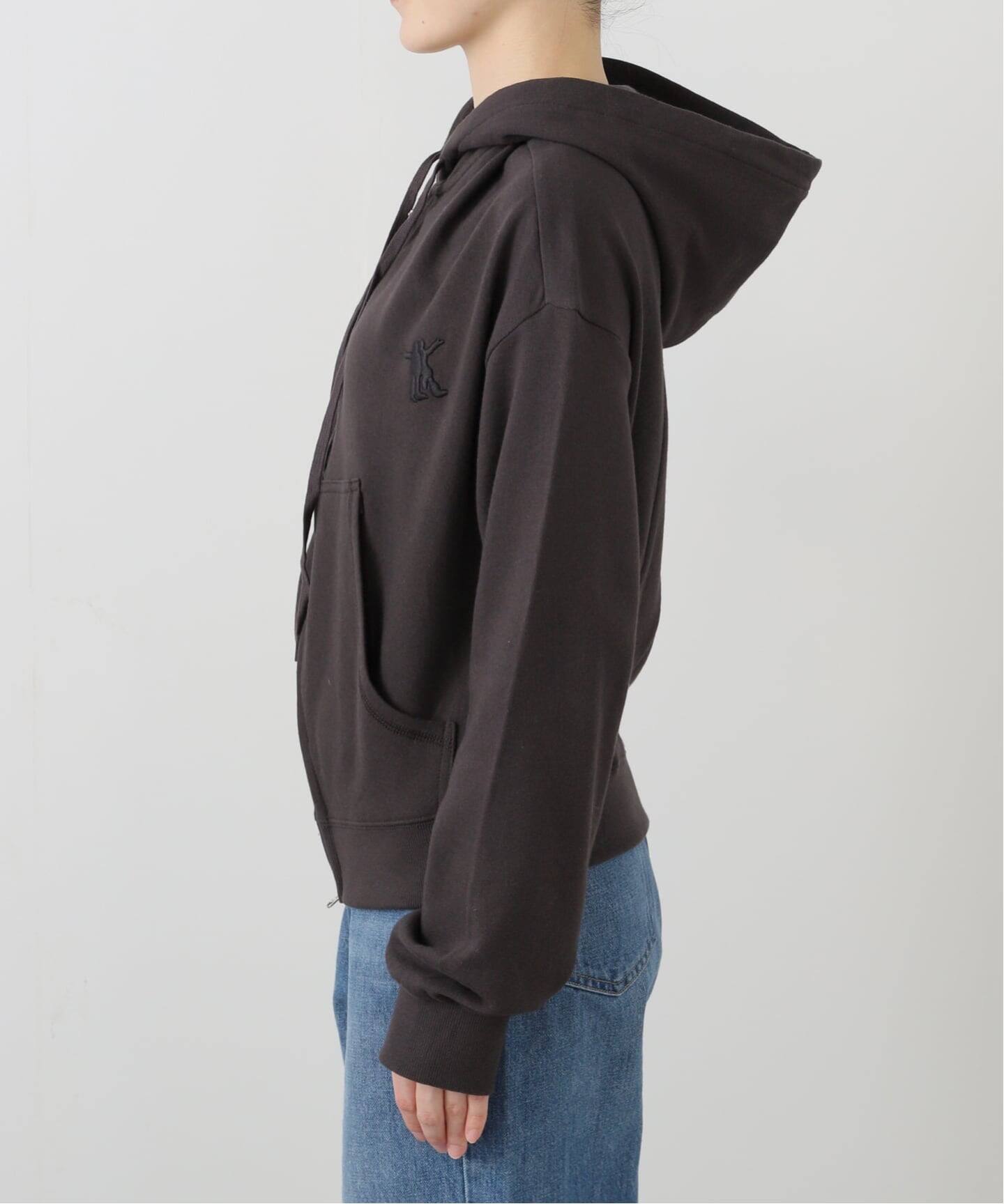 OPEN YY / オープンワイワイ】 Knitted SLANT ZIP HOODIE（パーカー