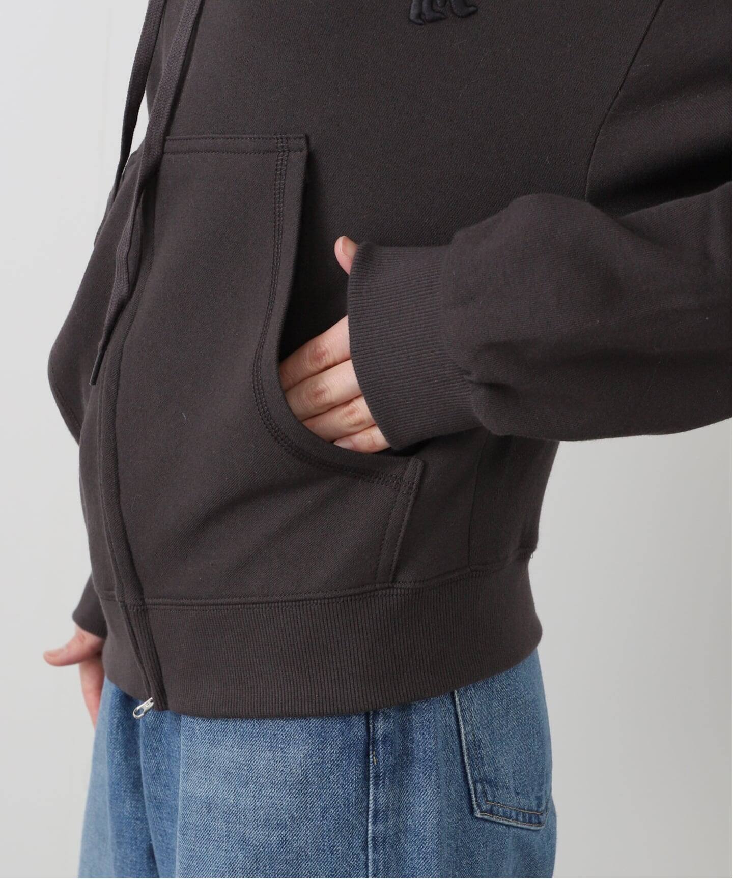 OPEN YY / オープンワイワイ】 Knitted SLANT ZIP HOODIE（パーカー