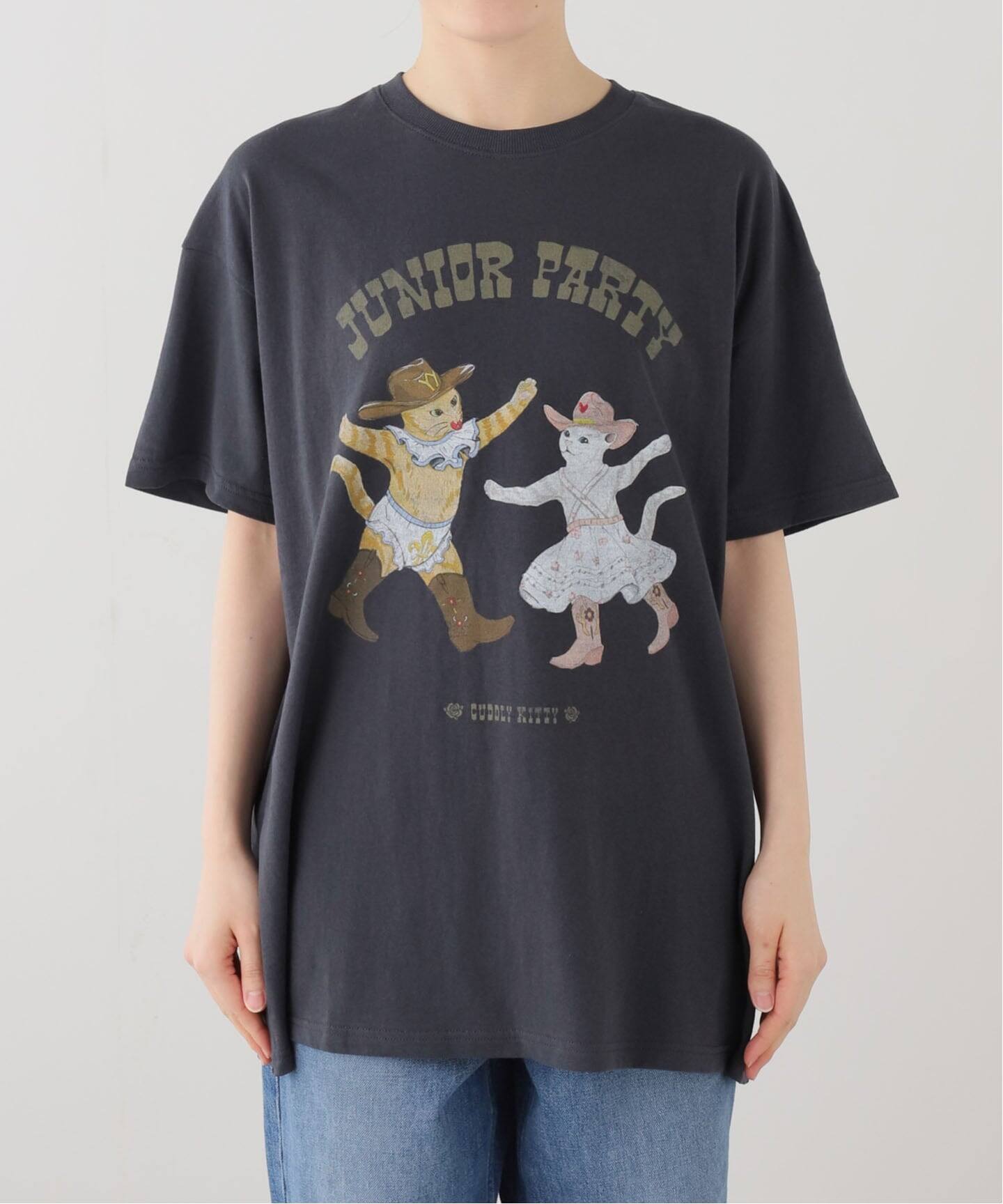 openyy petclub Tシャツ OPEN YY: Beige Pet Club Kitty Party T-shirt | SSENSE