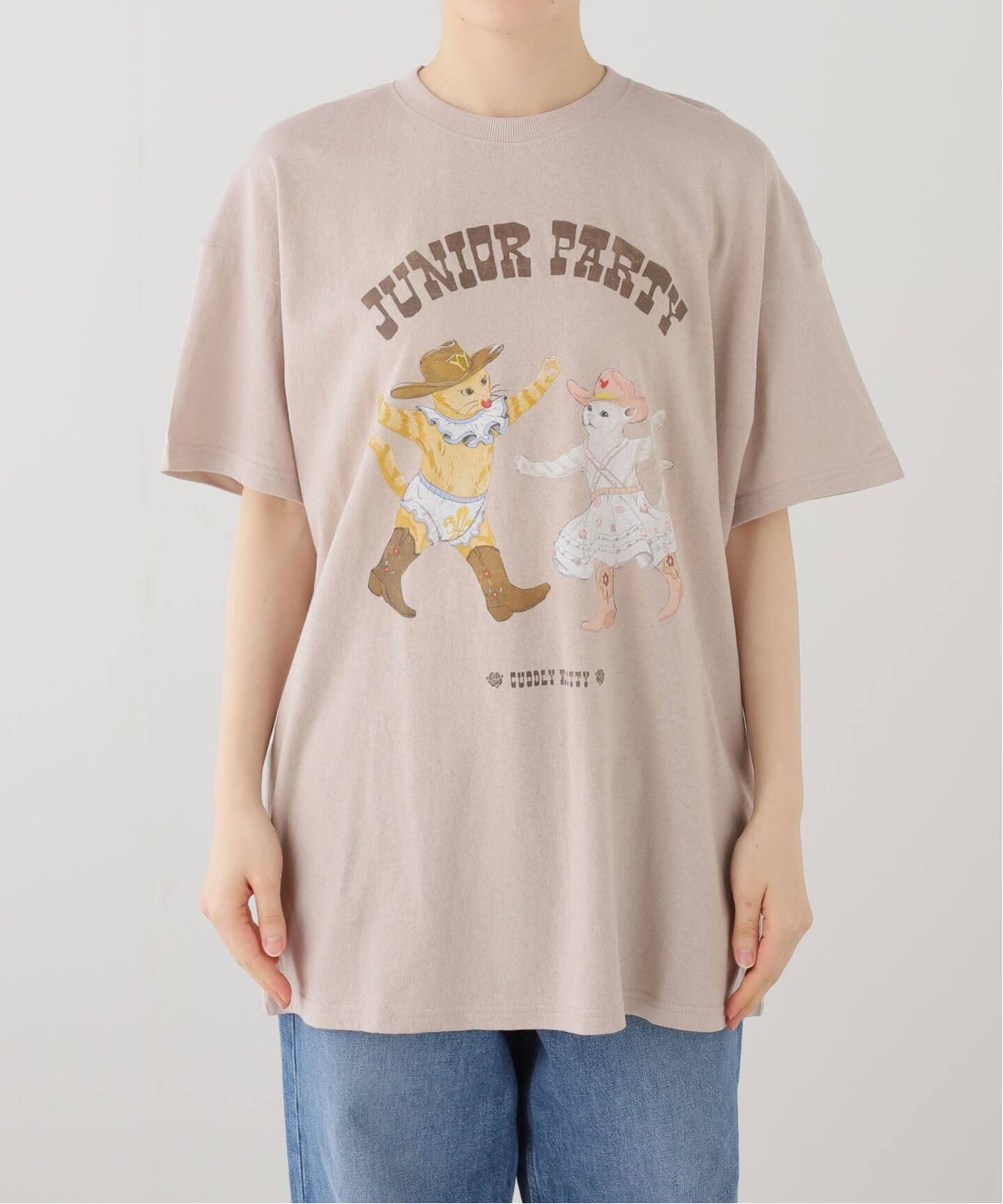 open yy Pilar Family Tシャツ OPEN YY / オープンワイワイ】 Knitted PET CLUB KITTY PARTY TEE（T