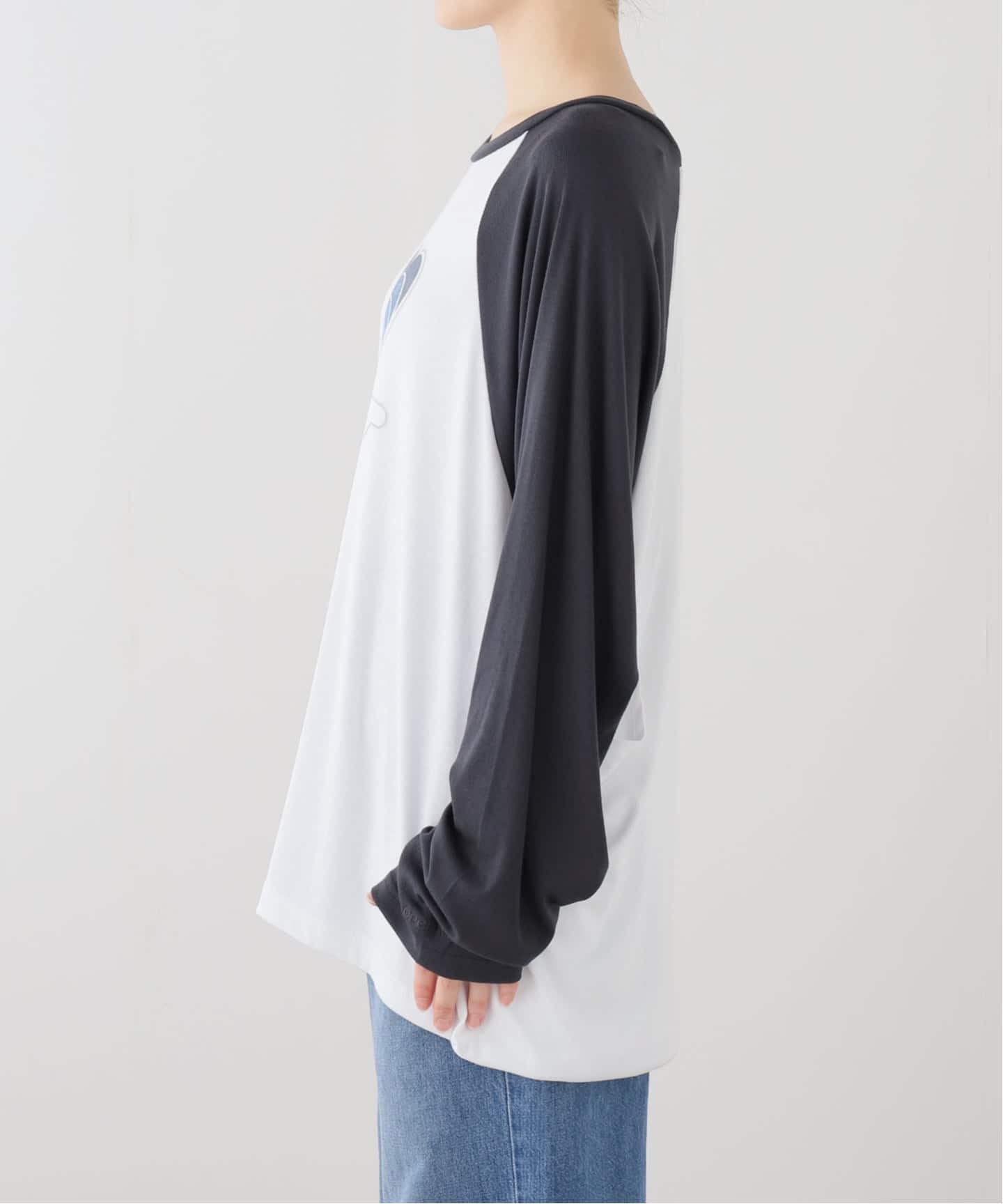 OPEN YY / オープンワイワイ】 Knitted I LOVE YY RAGLAN TEE（Tシャツ