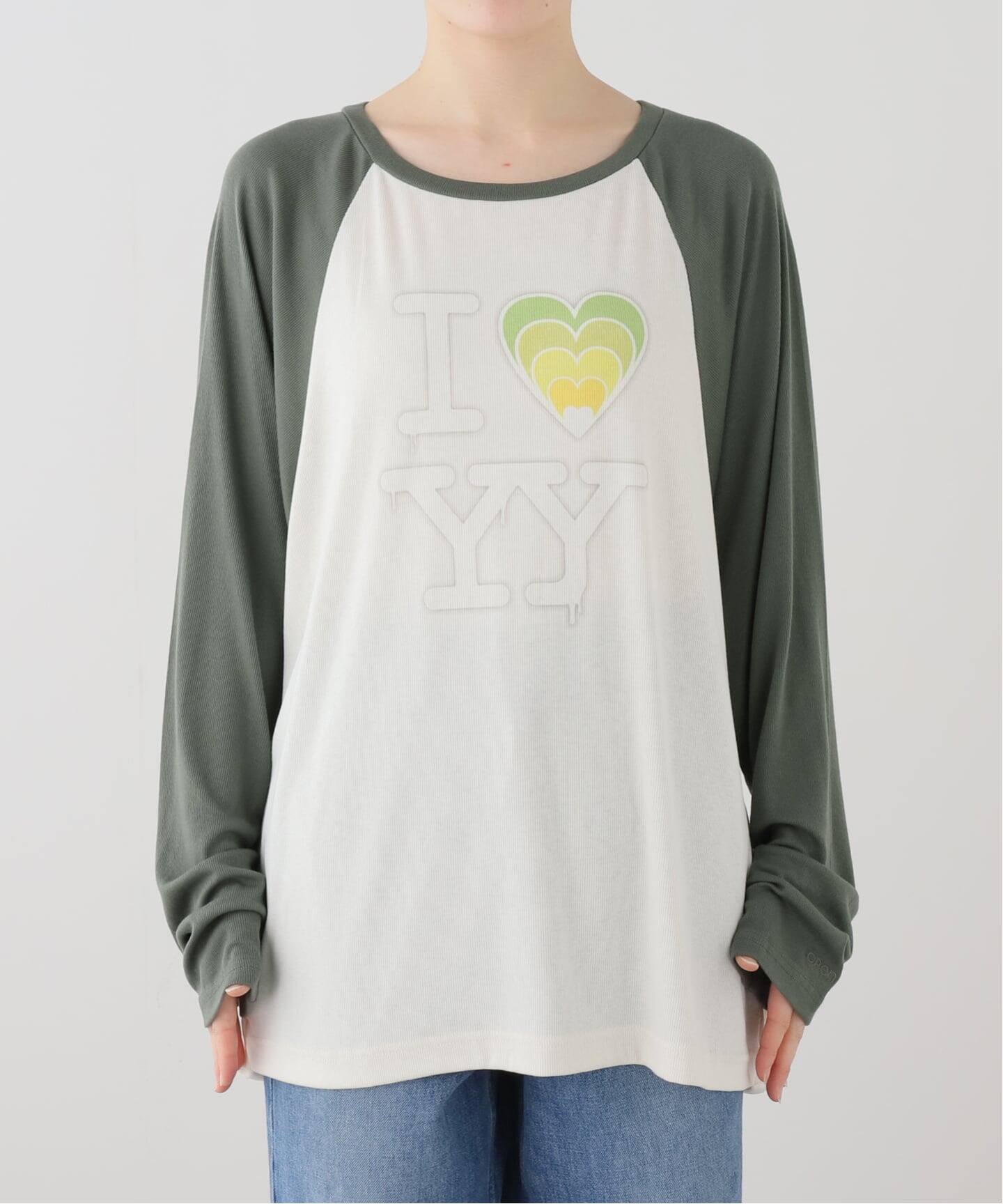OPEN Yy オープン ワイワイ LAYERED EMBLEMTSHIRT レイヤードスウェットカットソー YY234TS003 イエロー 2 OPEN Yy オープン ワイワイ LAYERED EMBLEMTSHIRT レイヤード