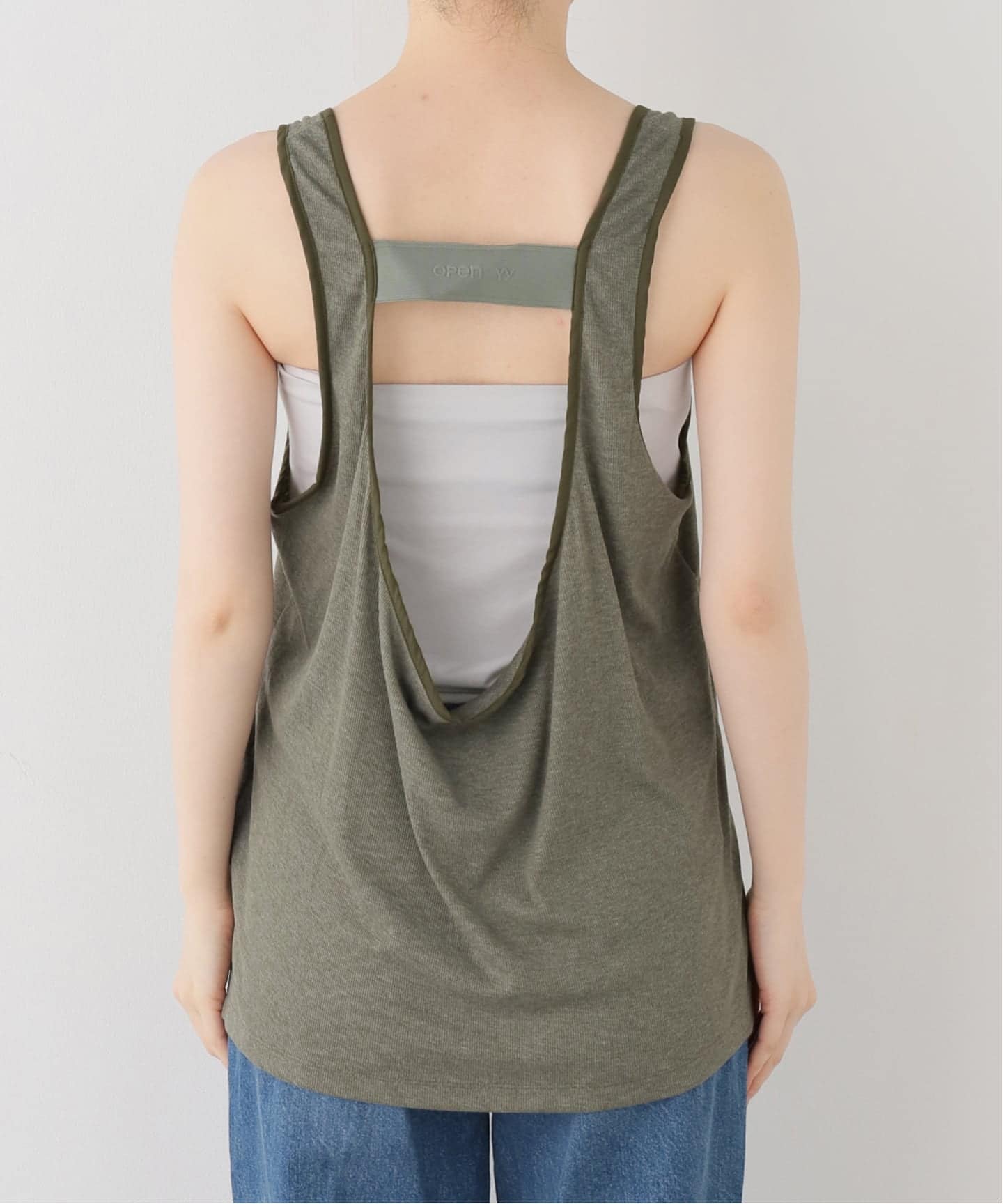 OPEN YY / オープンワイワイ】YY BANDED SLEEVELESS TOP（タンクトップ