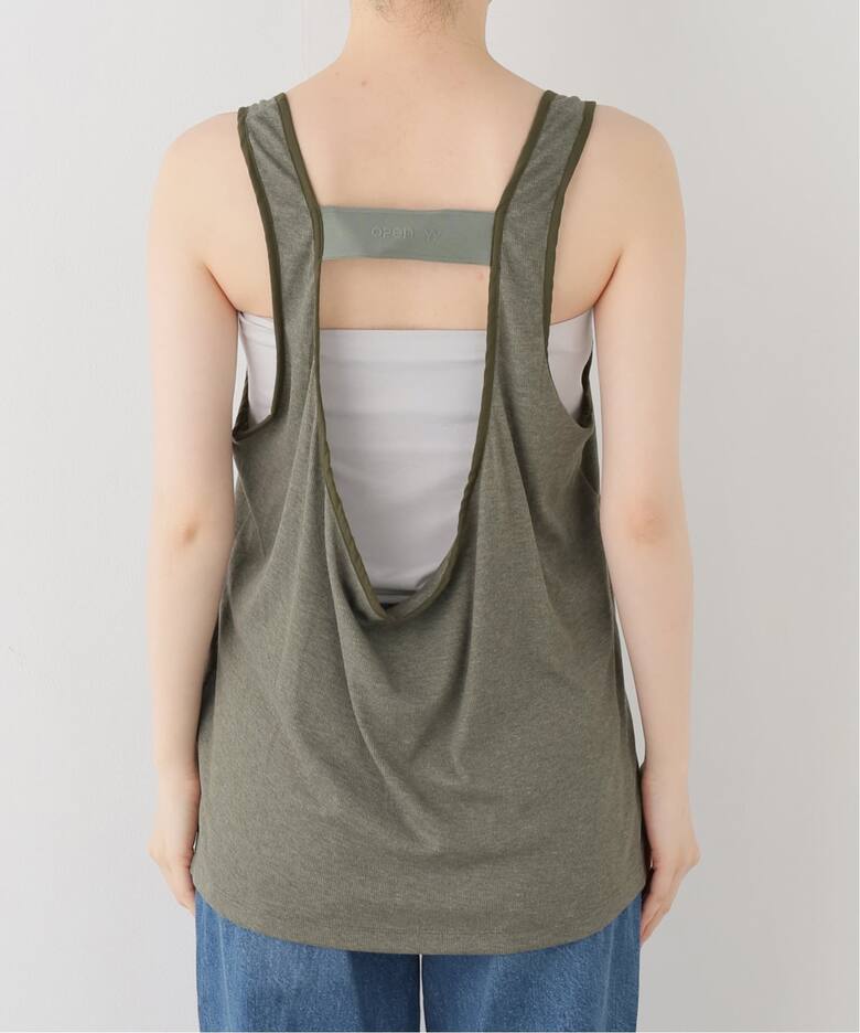 OPEN YY / オープンワイワイ】YY BANDED SLEEVELESS TOP（タンクトップ 