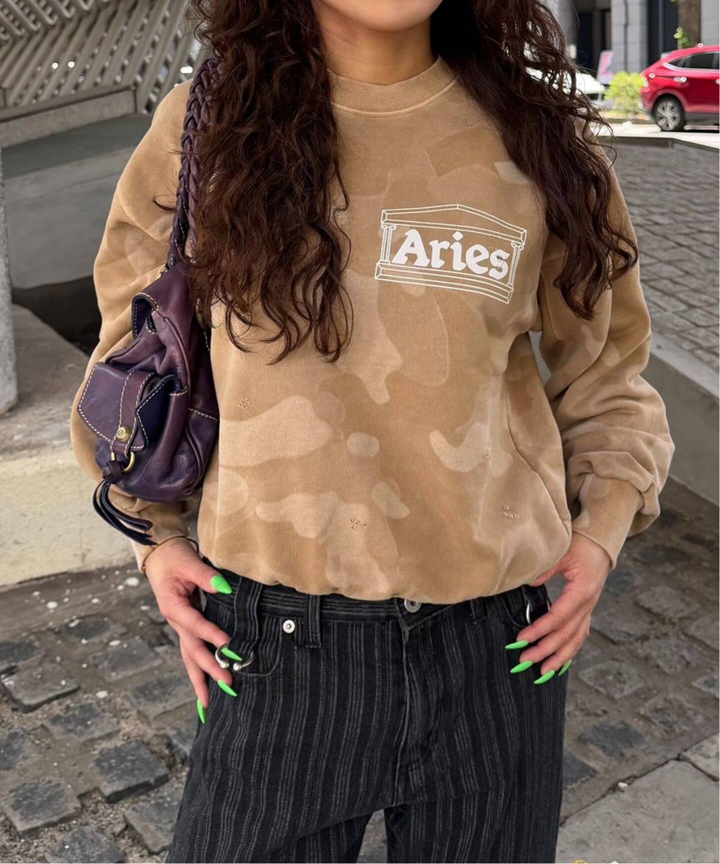 ARIES / アリーズ】Aged Temple Camo Sweat（スウェット）｜Oriens 