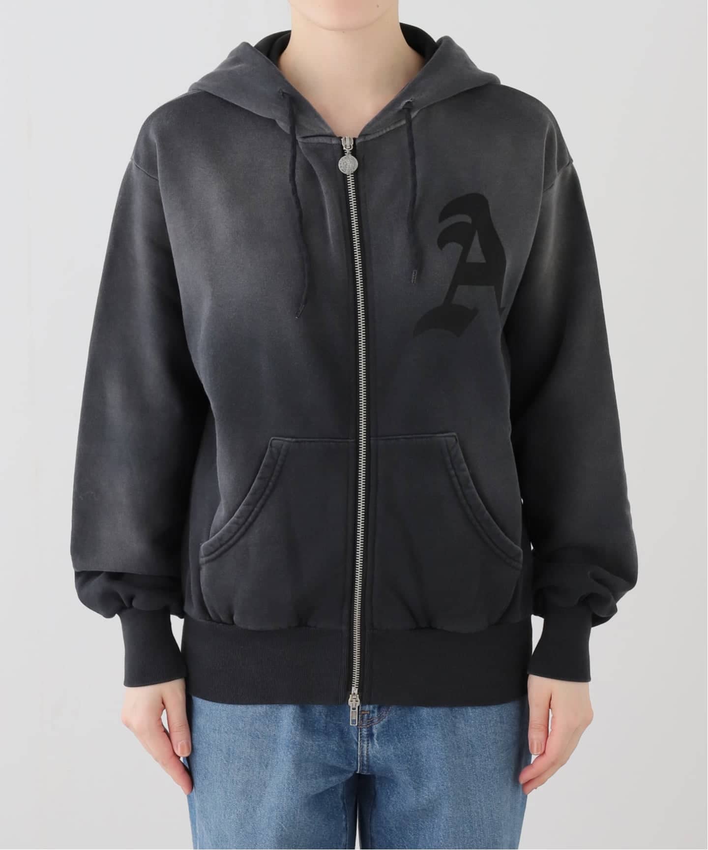 Aries アリーズ パーカー フーディ サイズL スタッズ ARIES / アリーズ】Aged Gothic Zip Through Hoodie（パーカー