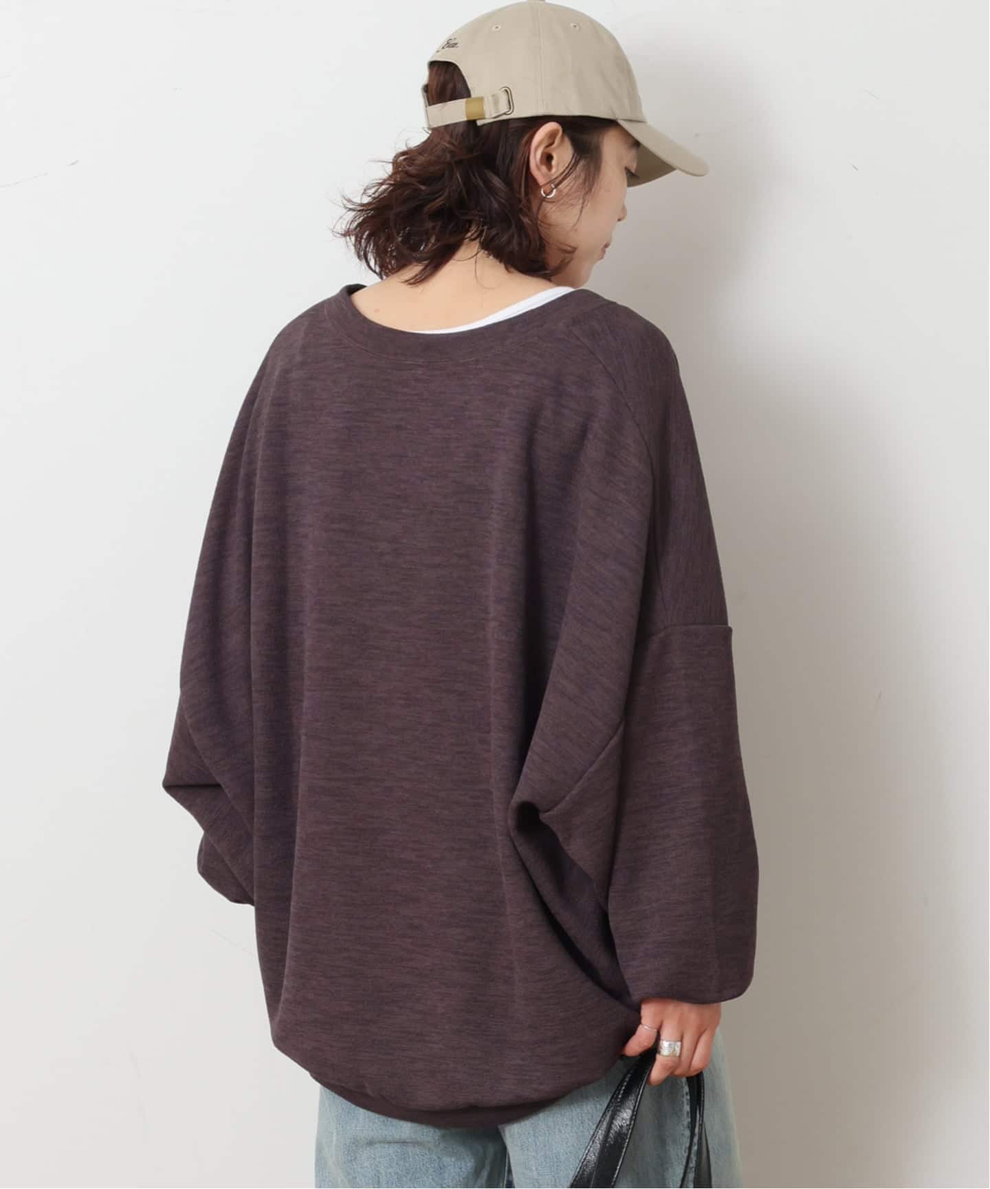 予約》ダブルフェイス Vネックプルオーバー（Tシャツ／カットソー