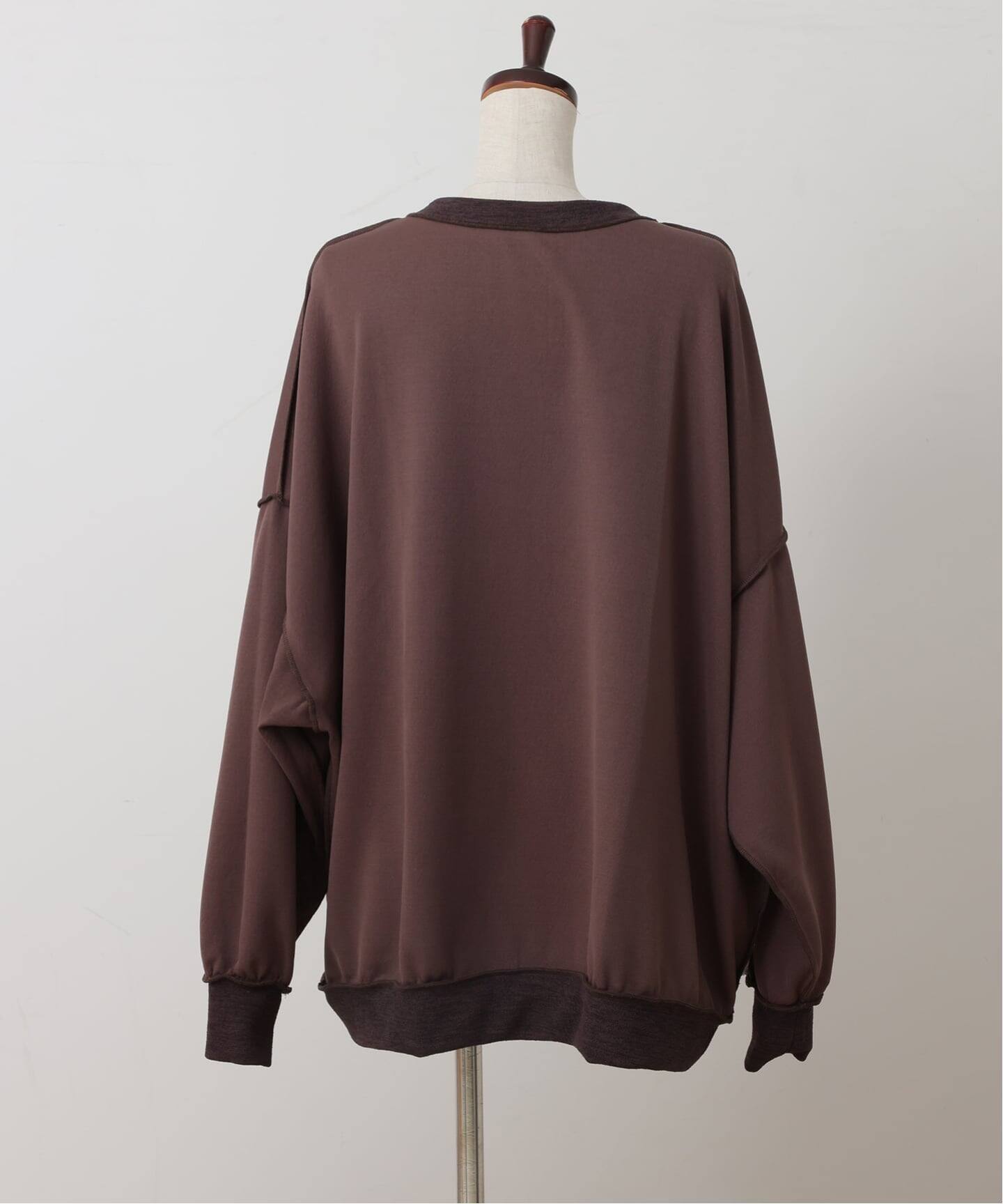 予約》ダブルフェイス Vネックプルオーバー（Tシャツ／カットソー