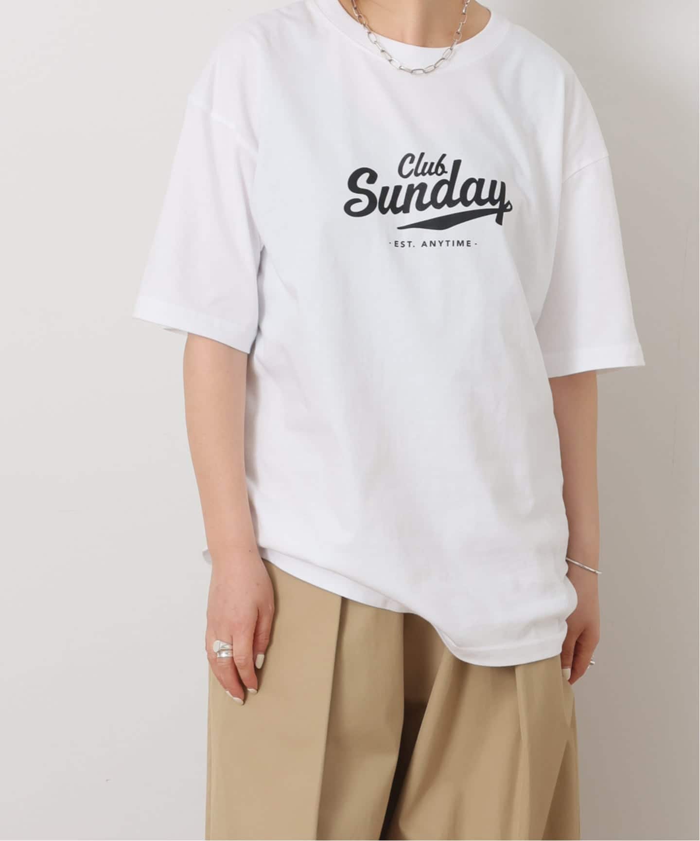 Deuxieme Classe SUNDAY スウェットロゴT Club Sunday Tシャツ（Tシャツ／カットソー）｜journal standard luxe