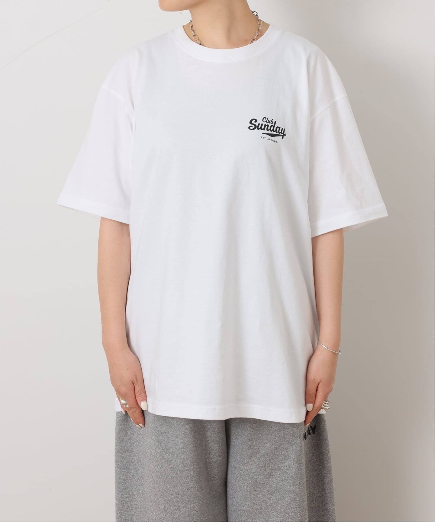サイド Club Sunday Tシャツ（Tシャツ／カットソー）｜journal