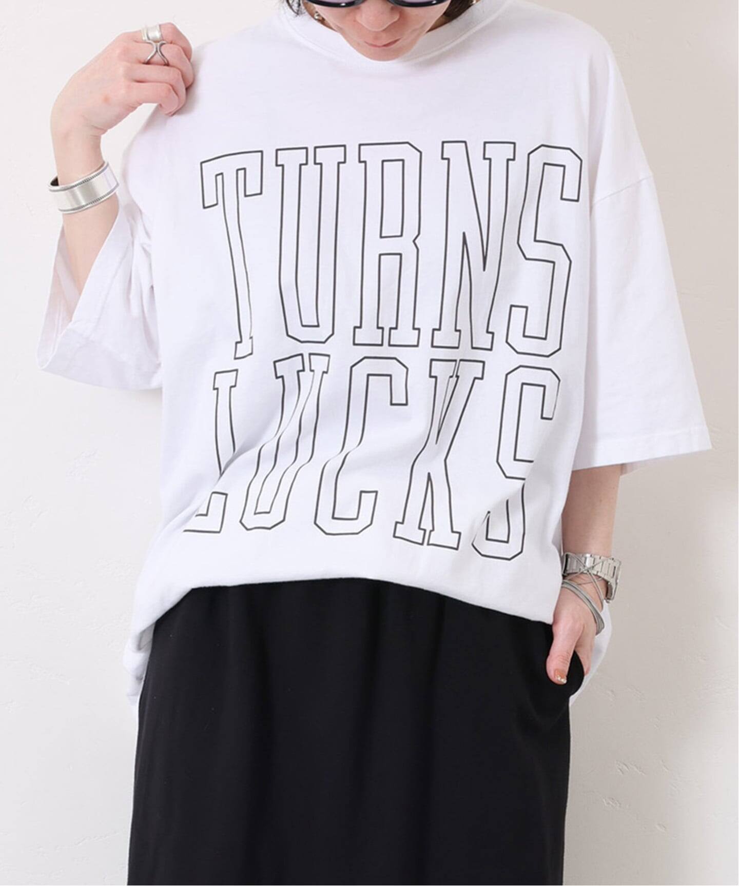 追加2》プリントT TURNS LUCKS（Tシャツ／カットソー）｜journal