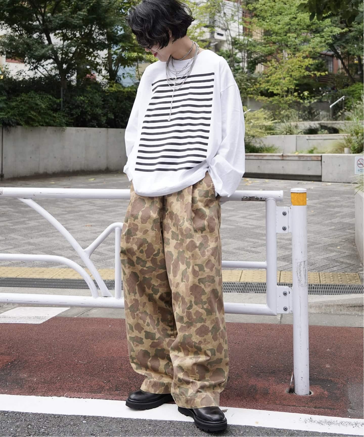 予約》MATEY's プリントロンT(ボーダー)（Tシャツ／カットソー