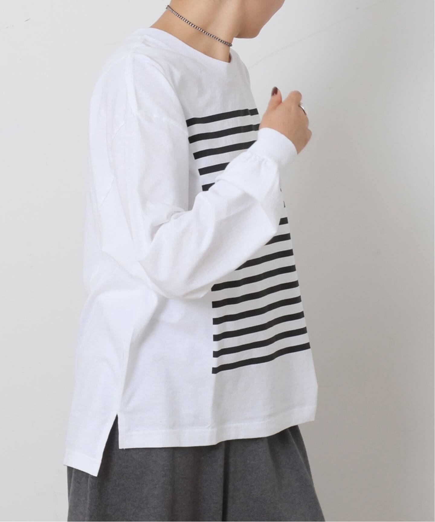 予約》MATEY's プリントロンT(ボーダー)（Tシャツ／カットソー