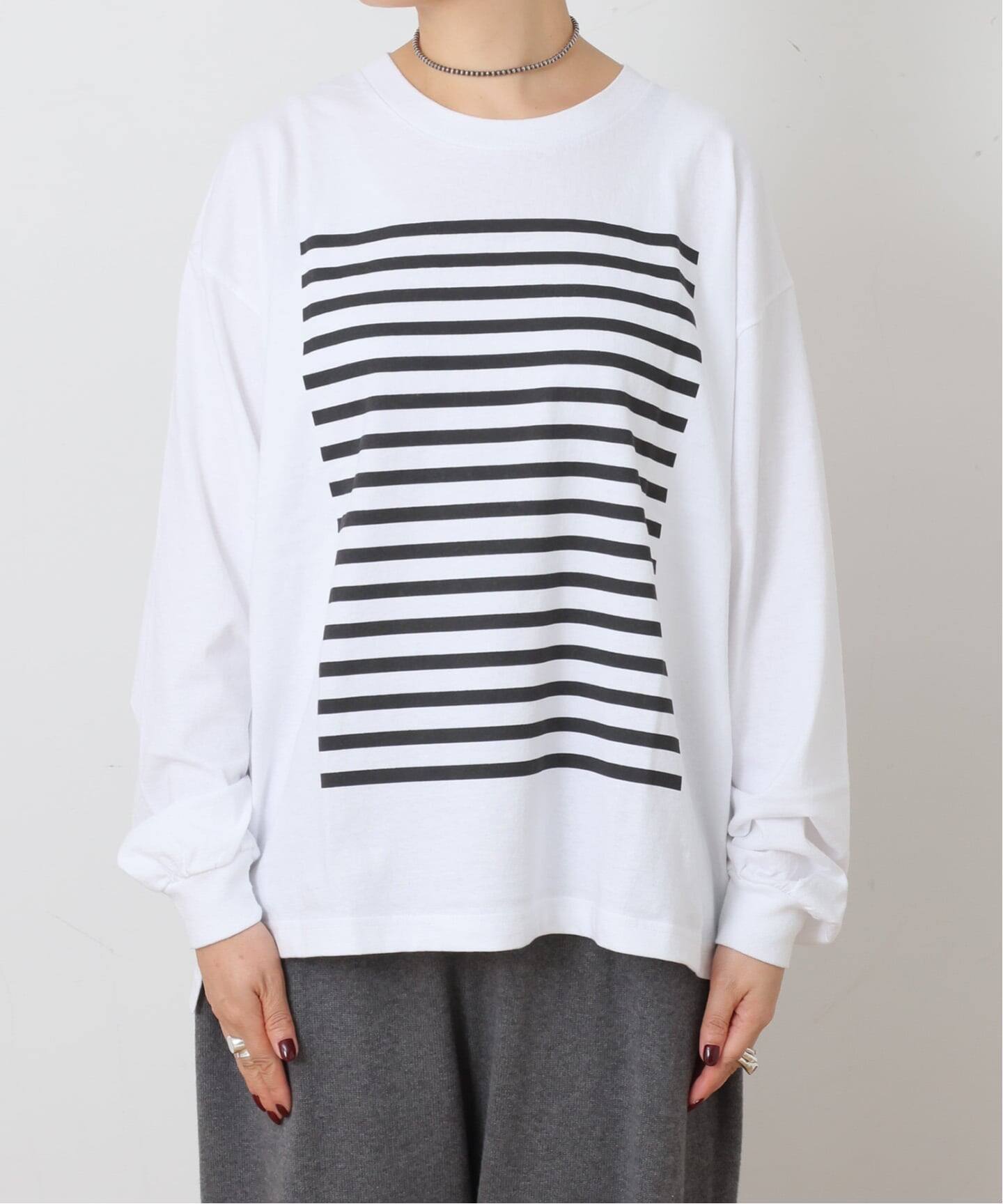 予約》MATEY's プリントロンT(ボーダー)（Tシャツ／カットソー