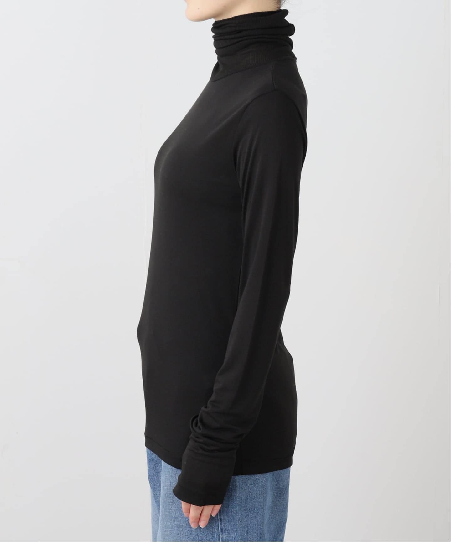 ATON 】MODAL SILK JERSEY TURTLENECK（Tシャツ／カットソー