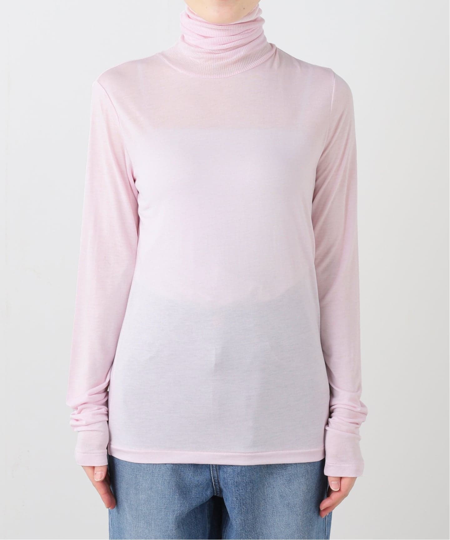 ATON 】MODAL SILK JERSEY TURTLENECK（Tシャツ／カットソー