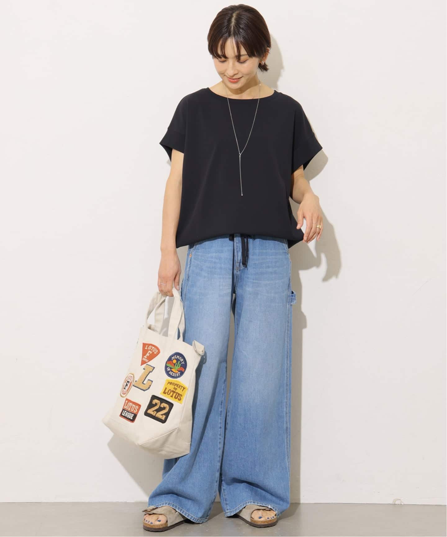 コットンドロップショルダー ドロストT（Tシャツ／カットソー