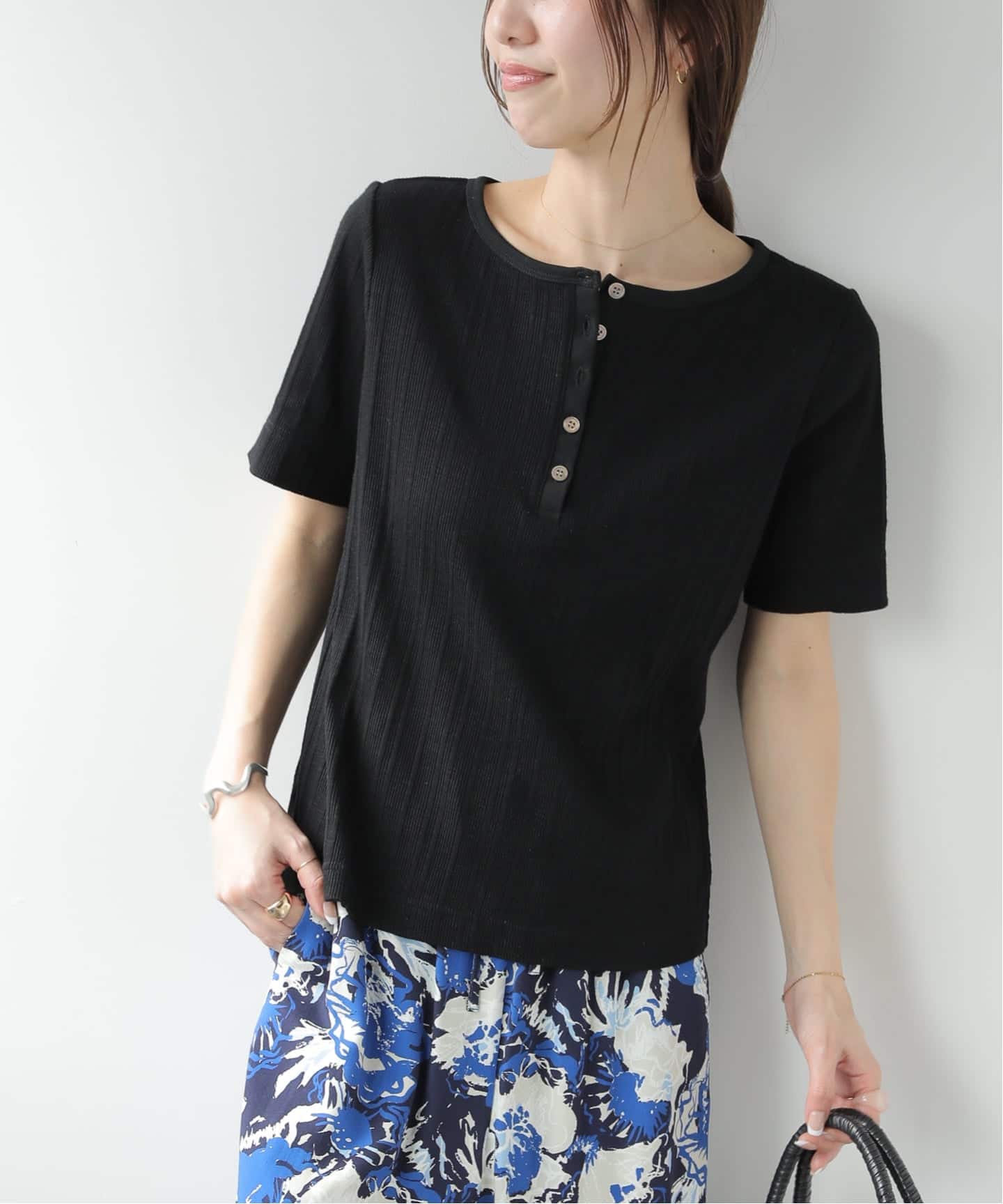 ヘンリーネックランダムリブTシャツ（Tシャツ／カットソー）｜JOURNAL