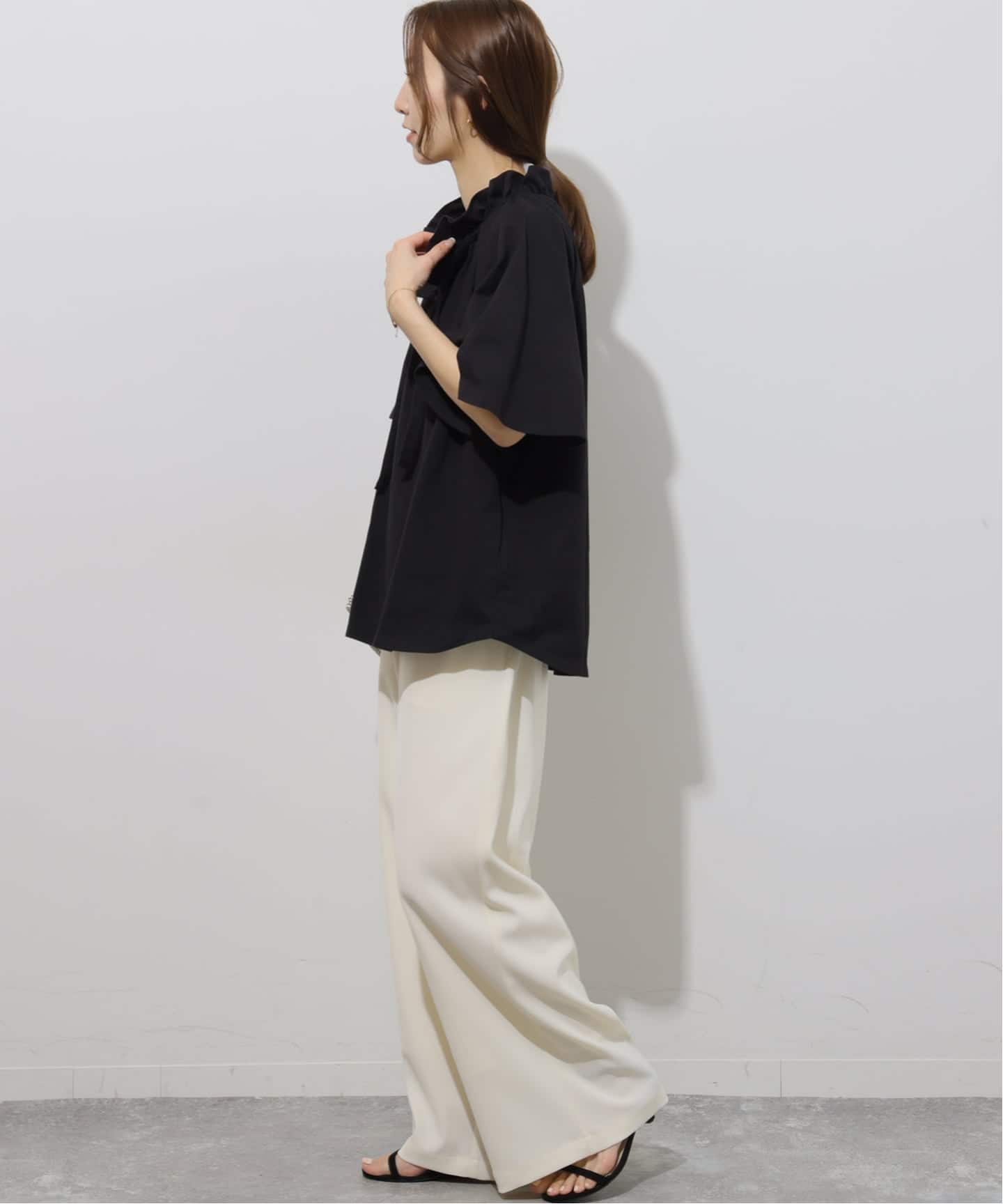 WEB限定追加》フリルリボンTシャツ（Tシャツ／カットソー）｜JOURNAL