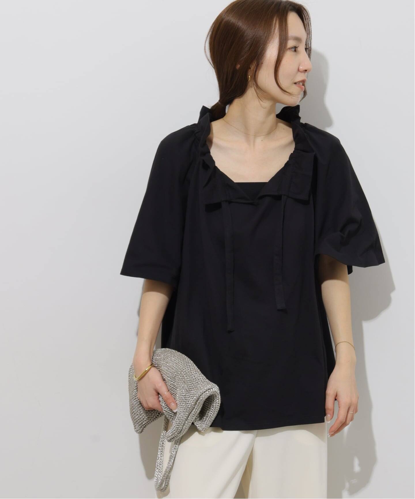 WEB限定追加》フリルリボンTシャツ（Tシャツ／カットソー）｜JOURNAL
