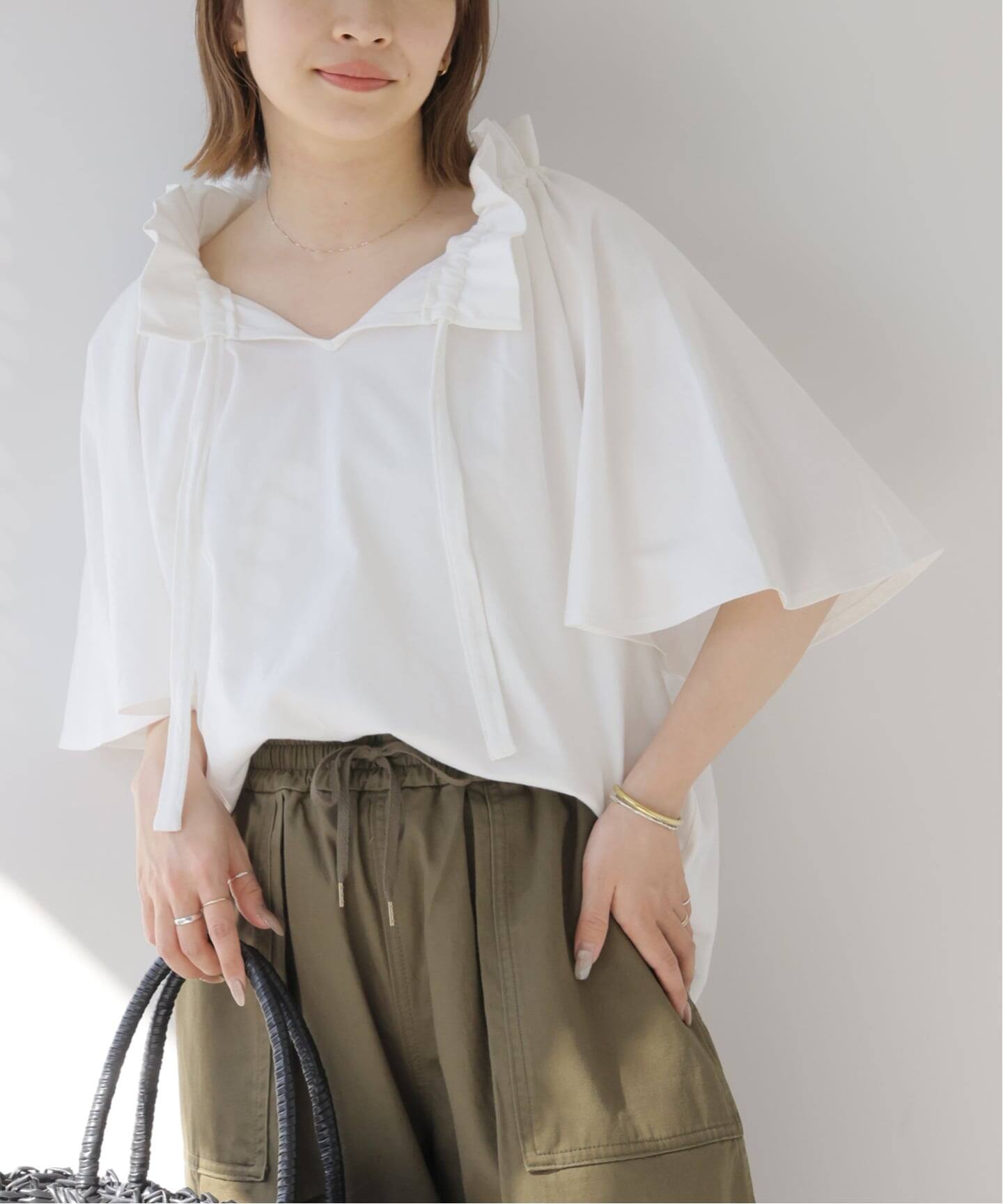WEB限定追加》フリルリボンTシャツ（Tシャツ／カットソー）｜JOURNAL 